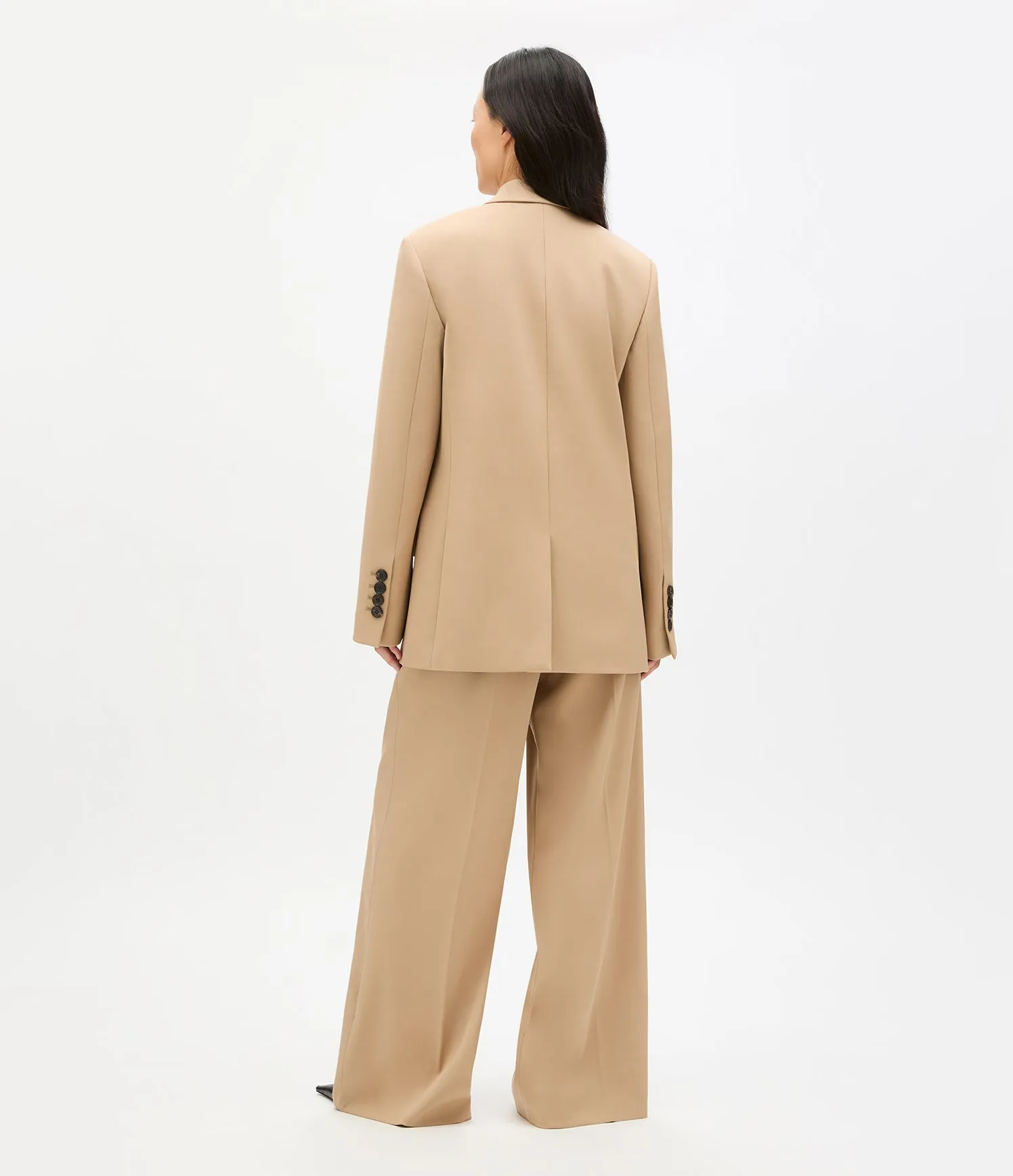 Wool Tailored Jacket | Camel sold by Another Tomorrow product image thumbnail 3