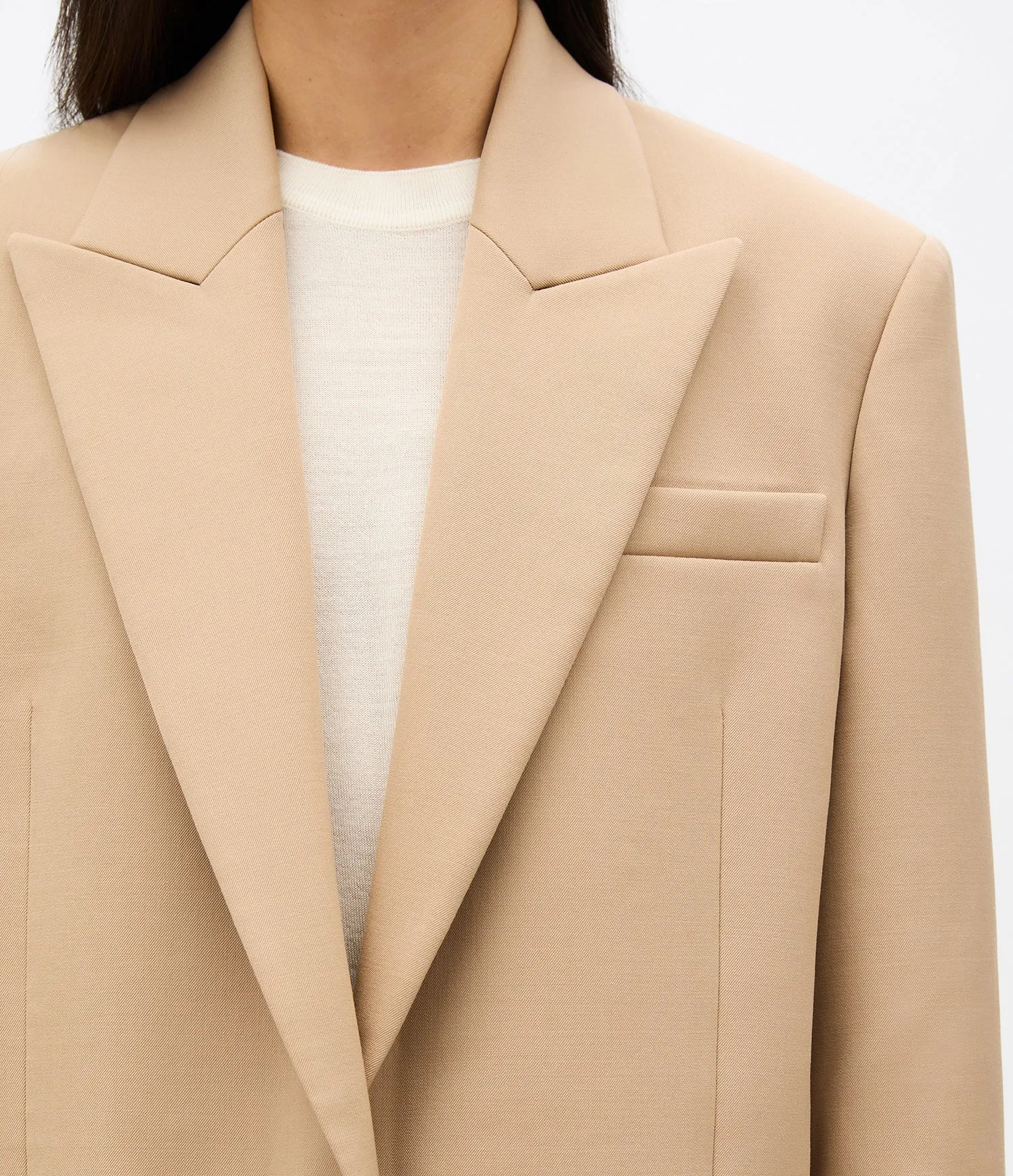 Wool Tailored Jacket | Camel sold by Another Tomorrow product image thumbnail 4
