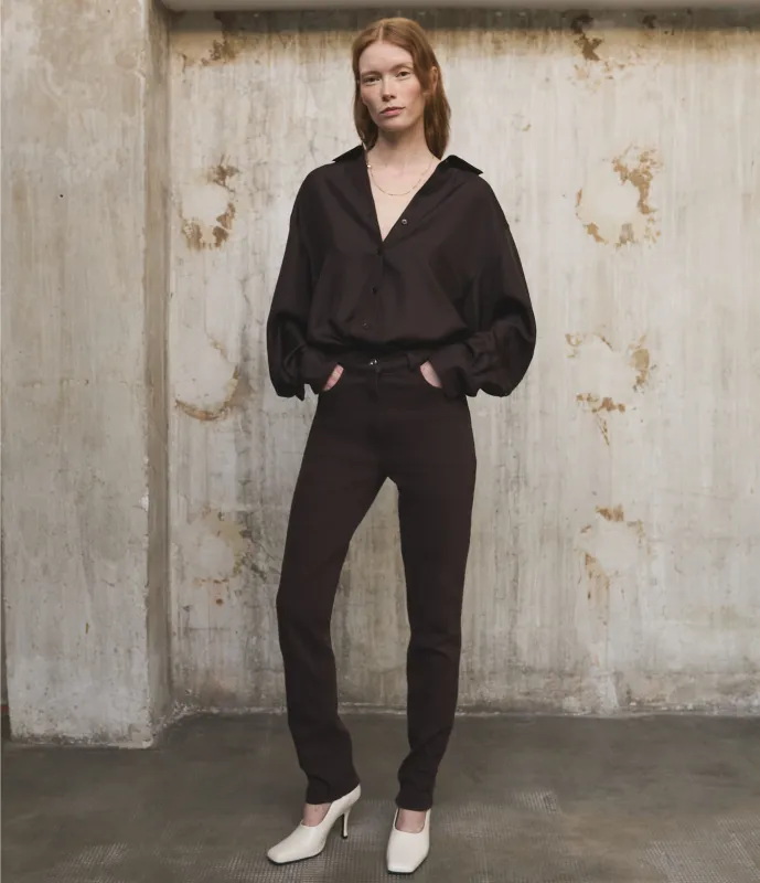 Slim Denim Pant | Dark Chocolate made by Another Tomorrow