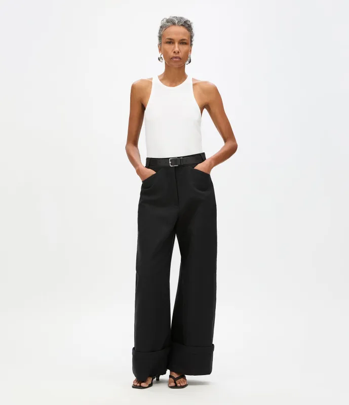 Wide Cuff Pant | Black made by Another Tomorrow