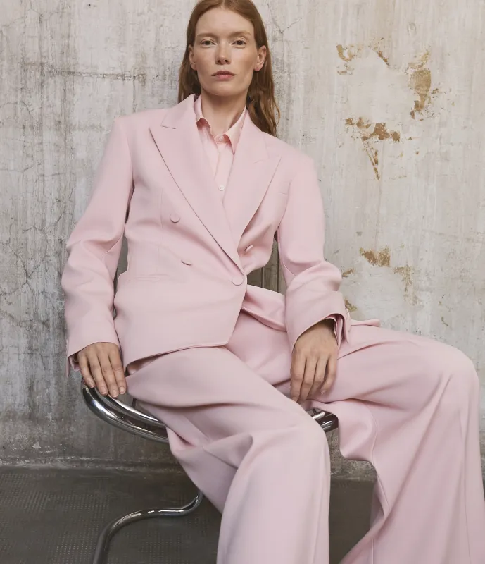 Twill Pleated Trouser | Lotus Pink made by Another Tomorrow
