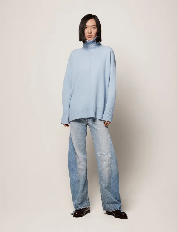 Cashmere Turtleneck | Light Blue made by Another Tomorrow