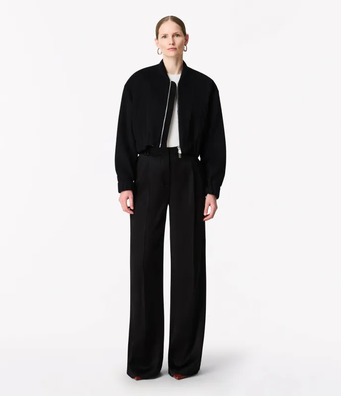 Wool Bomber Jacket | Black made by Another Tomorrow