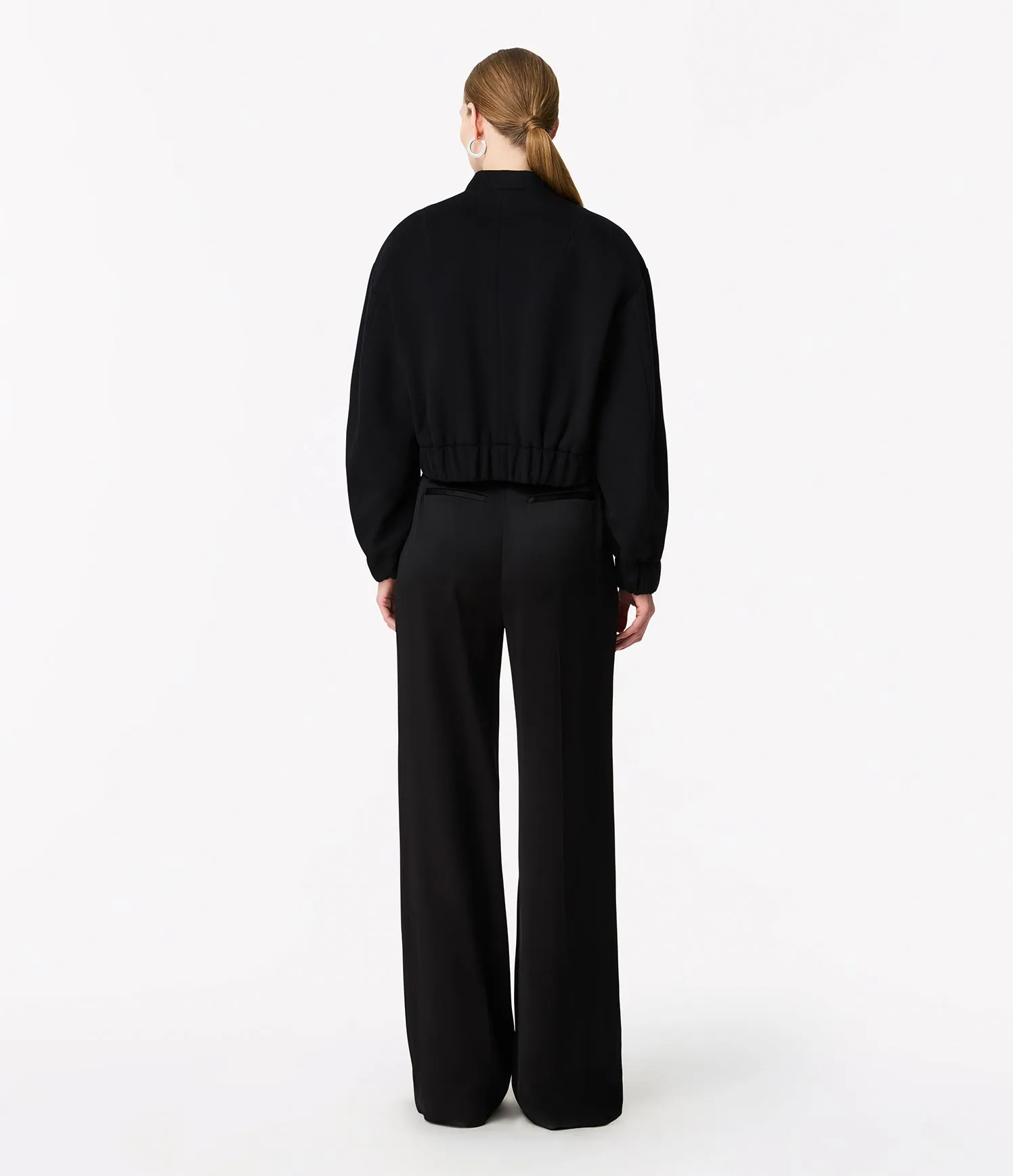 Wool Bomber Jacket | Black sold by Another Tomorrow product image thumbnail 4