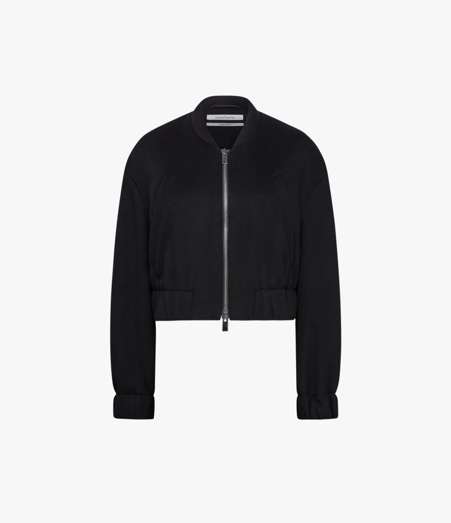 Wool Bomber Jacket | Black sold by Another Tomorrow product image thumbnail 5