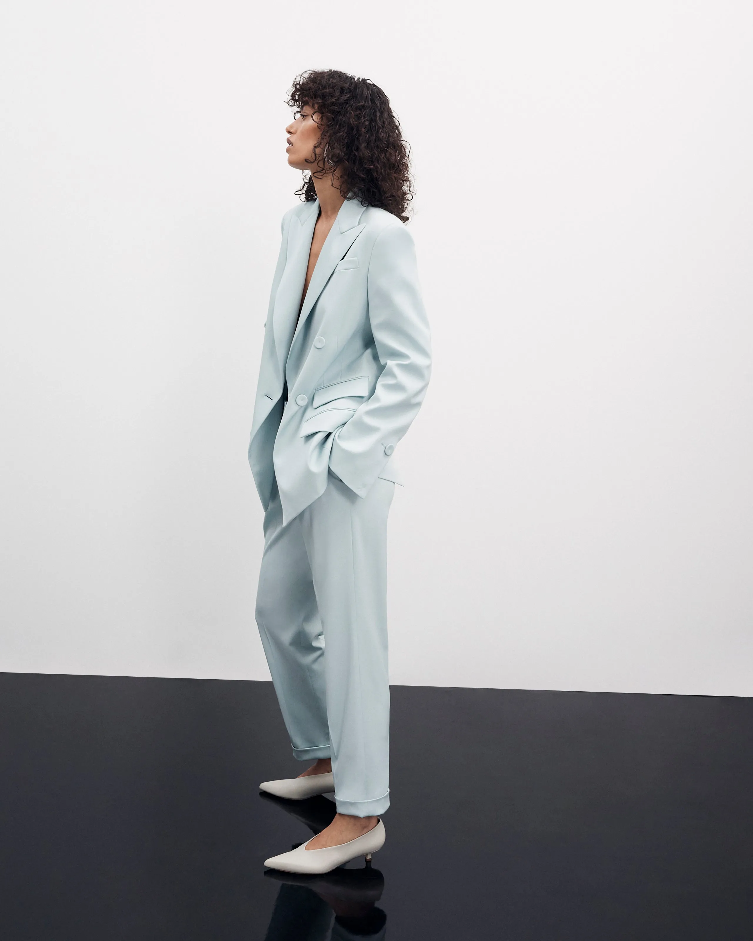 Peg Trouser | Mist sold by Another Tomorrow
