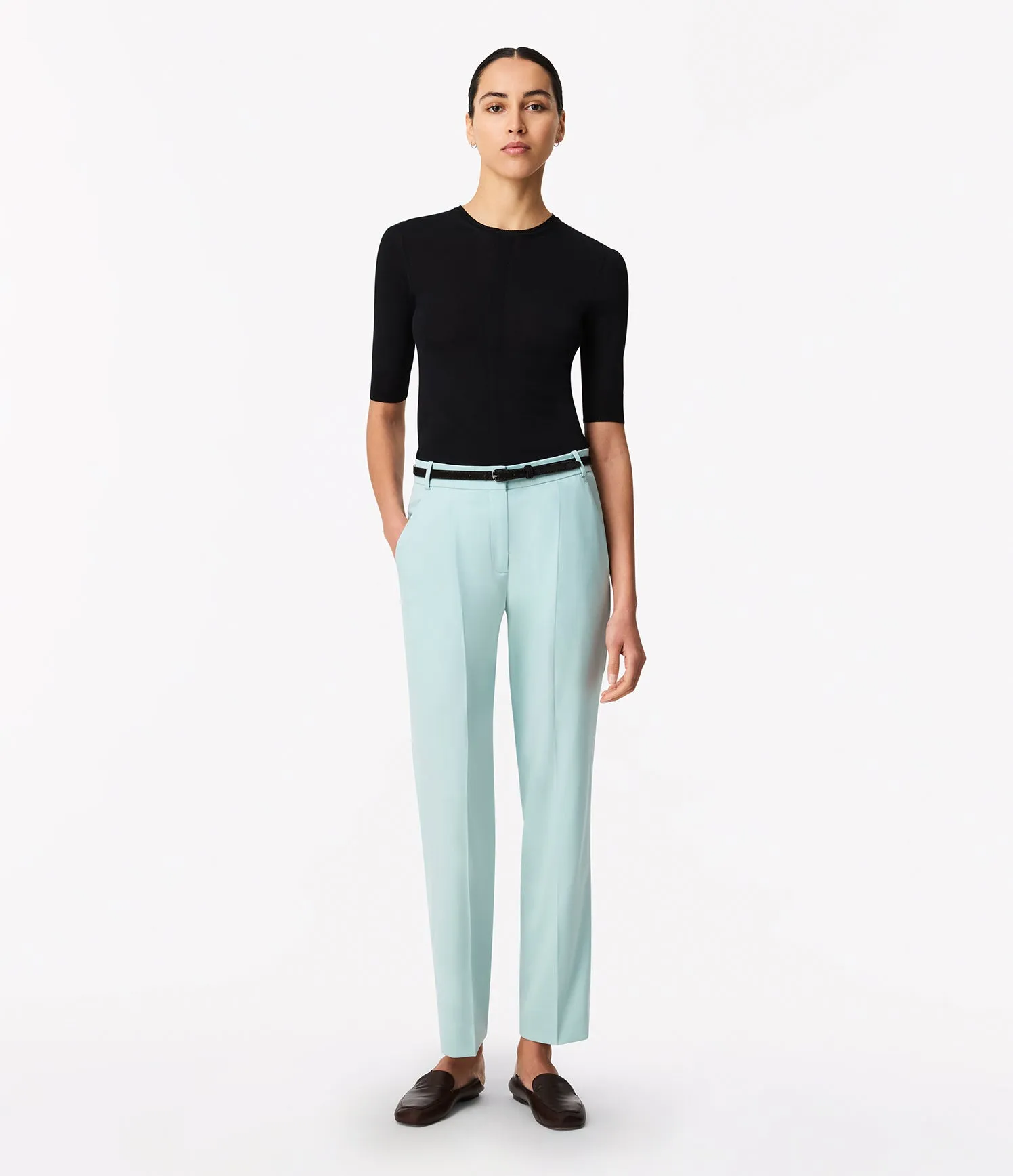 Peg Trouser | Mist sold by Another Tomorrow product image thumbnail 2