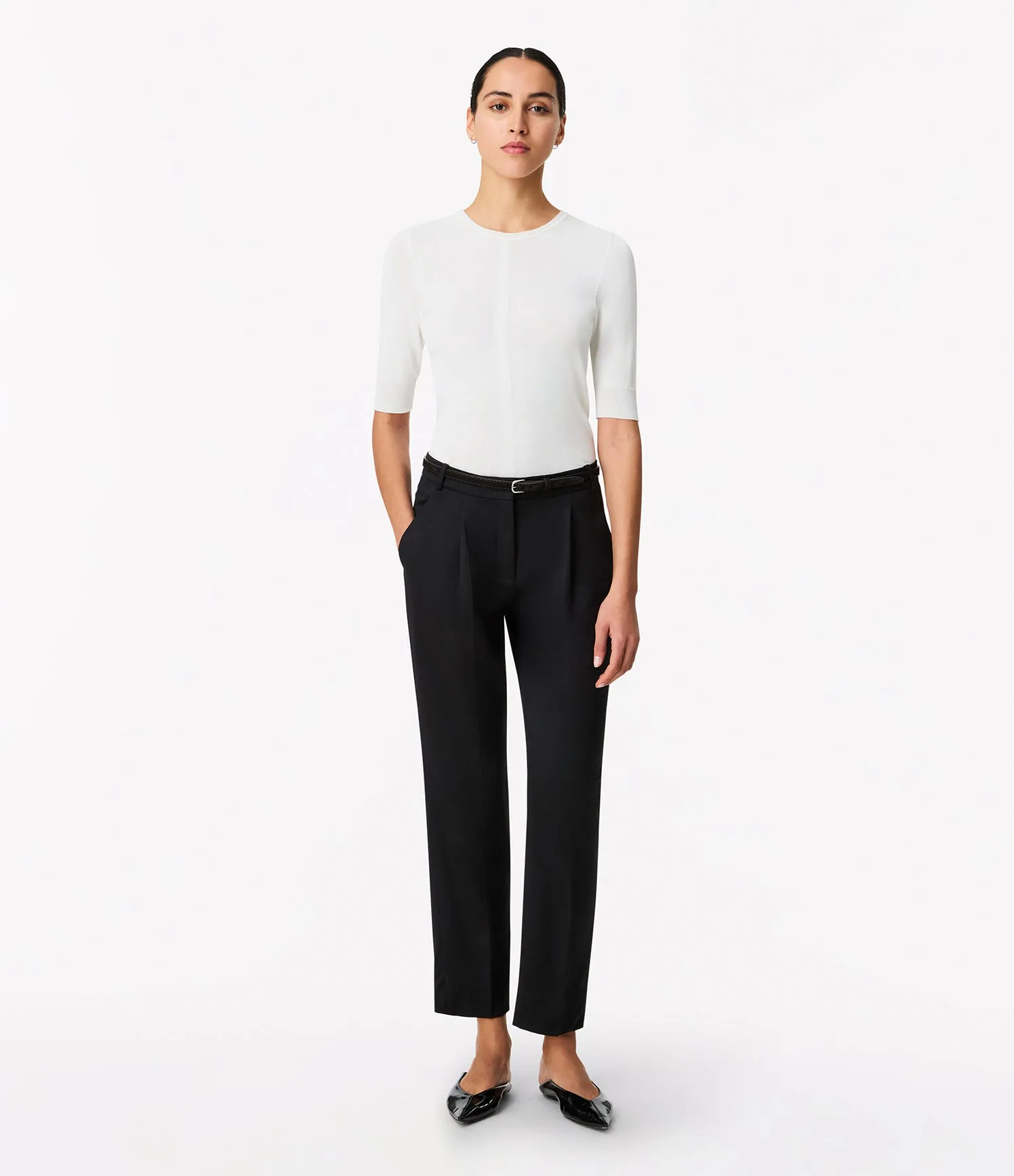 Peg Trouser | Black sold by Another Tomorrow product image thumbnail 2