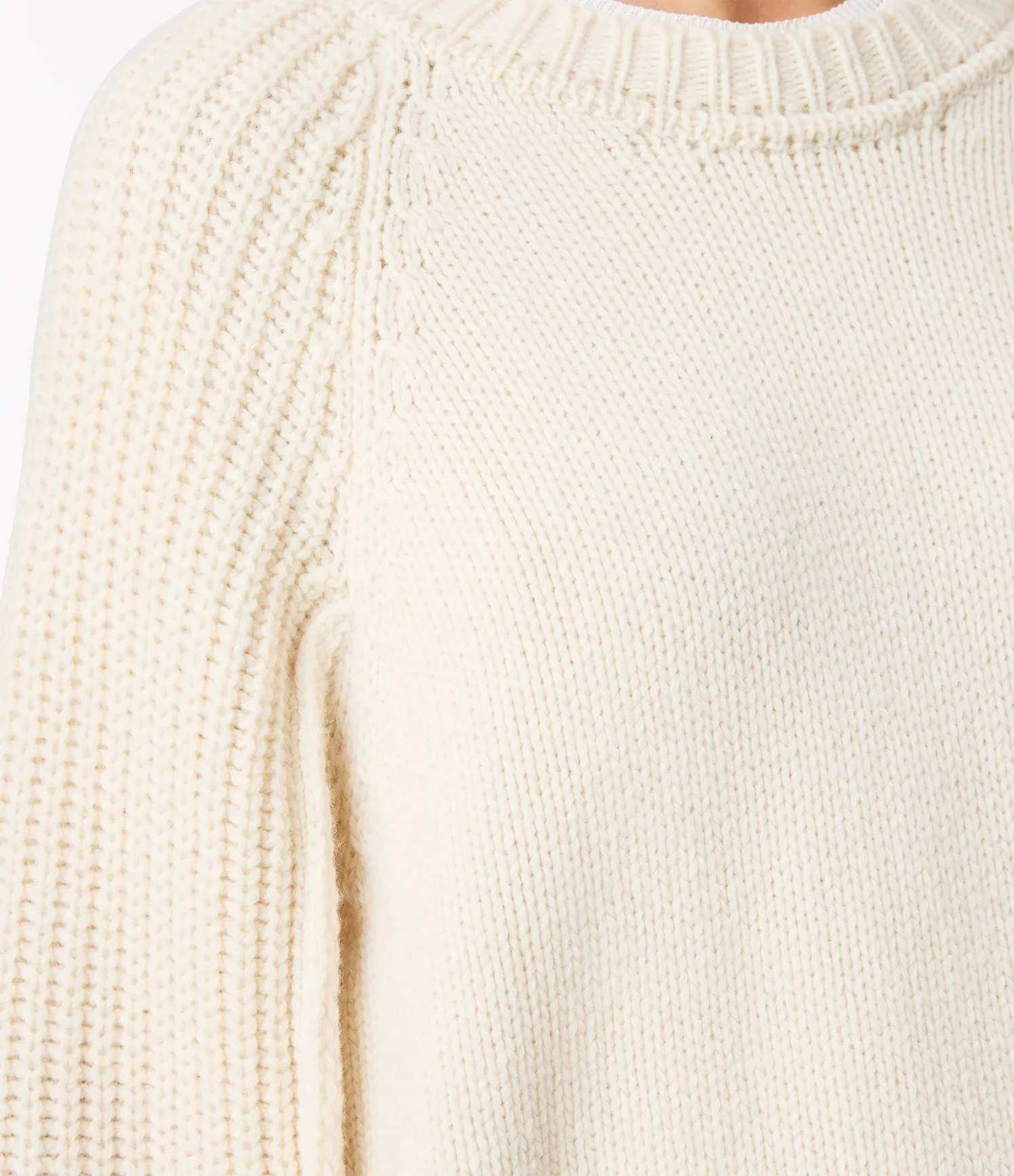 Cashmere Oversized Crewneck | Ivory sold by Another Tomorrow product image thumbnail 4
