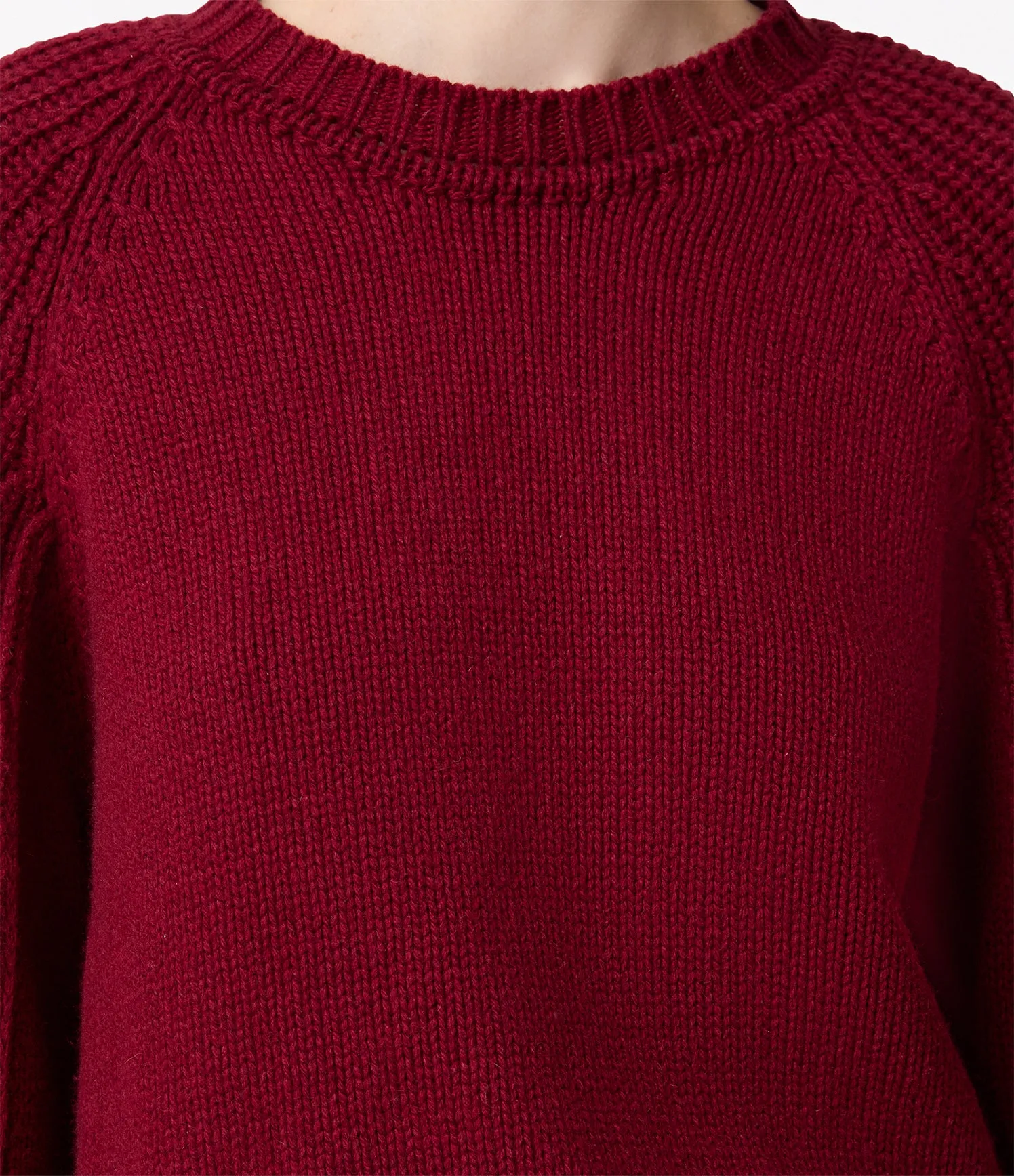 Cashmere Oversized Crewneck | Aubergine sold by Another Tomorrow product image thumbnail 4