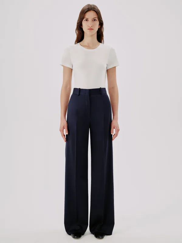 Wide Leg Suit Pant - Resale | Navy made by Another Tomorrow