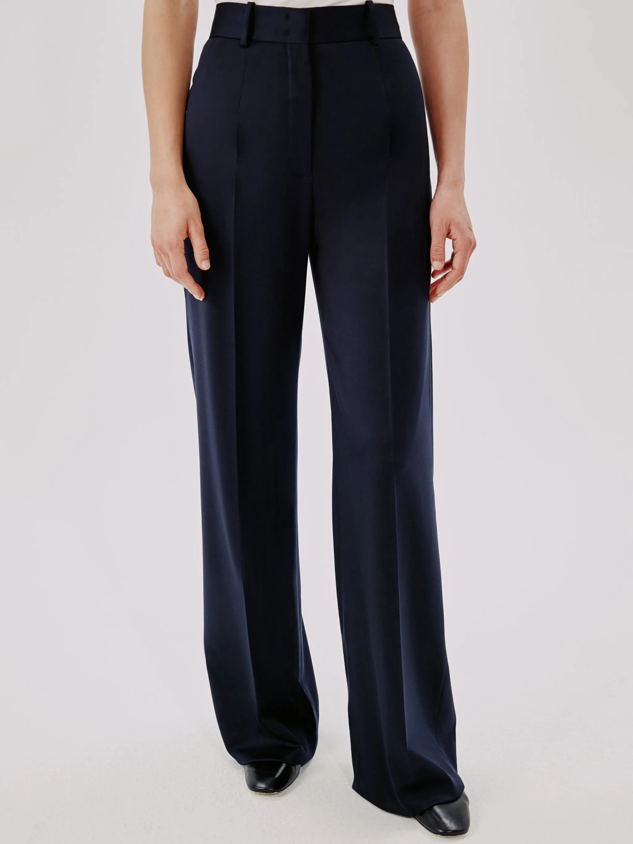 Wide Leg Suit Pant - Resale | Navy sold by Another Tomorrow product image thumbnail 3