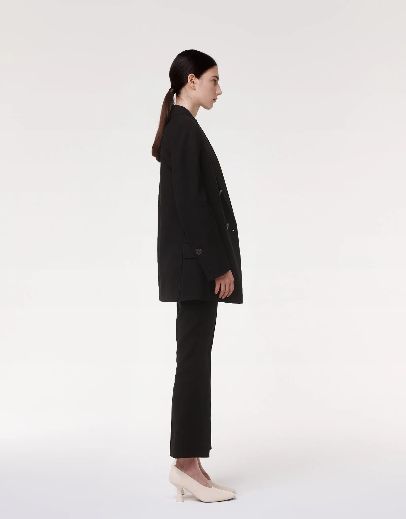 Crop Flare Trouser - Resale | Black sold by Another Tomorrow product image thumbnail 3