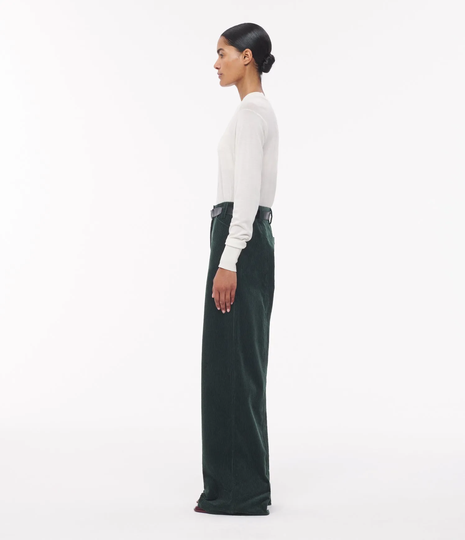 Patch Pocket Corduroy Pant | Pine sold by Another Tomorrow product image thumbnail 4