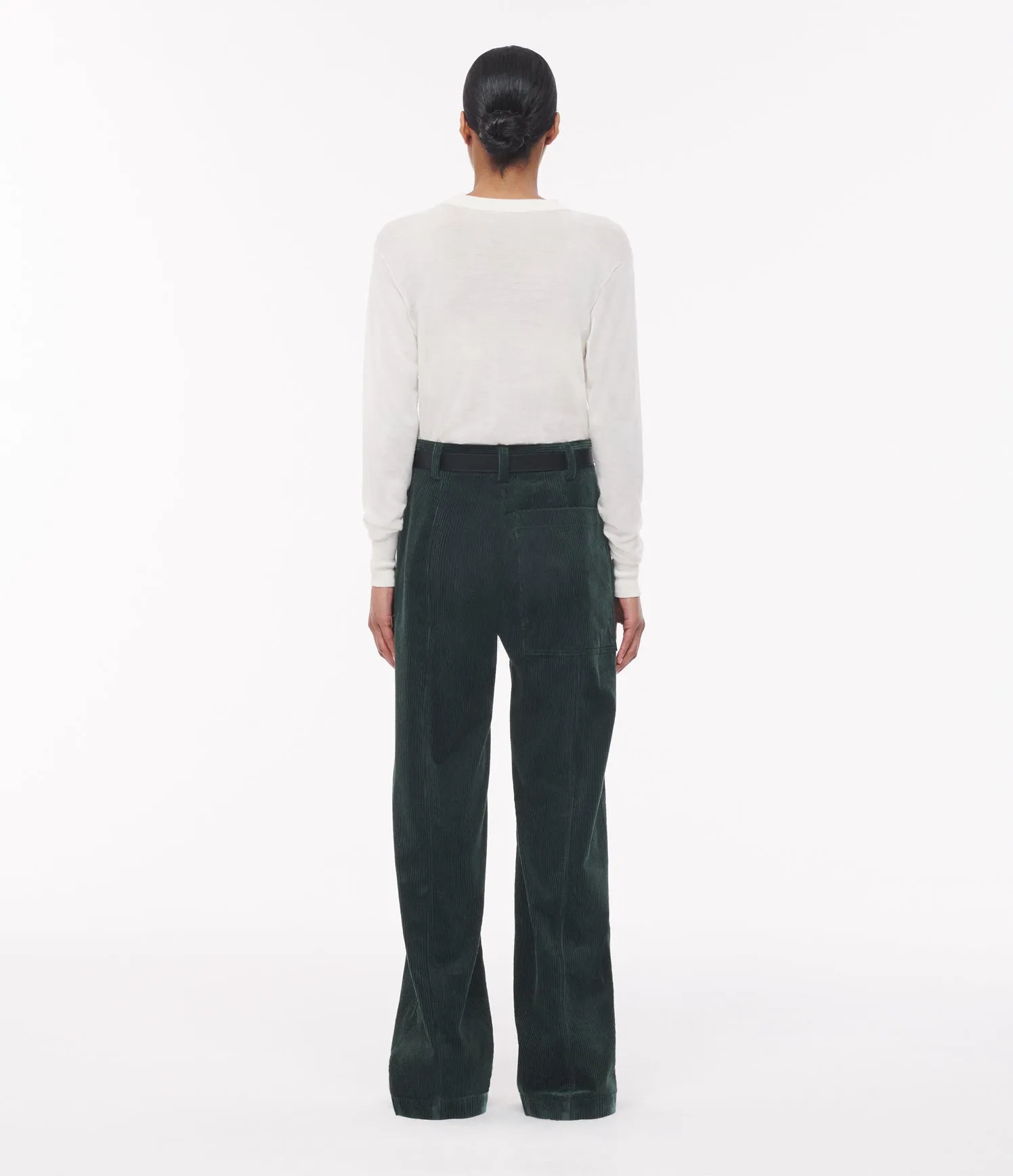 Patch Pocket Corduroy Pant | Pine sold by Another Tomorrow product image thumbnail 5