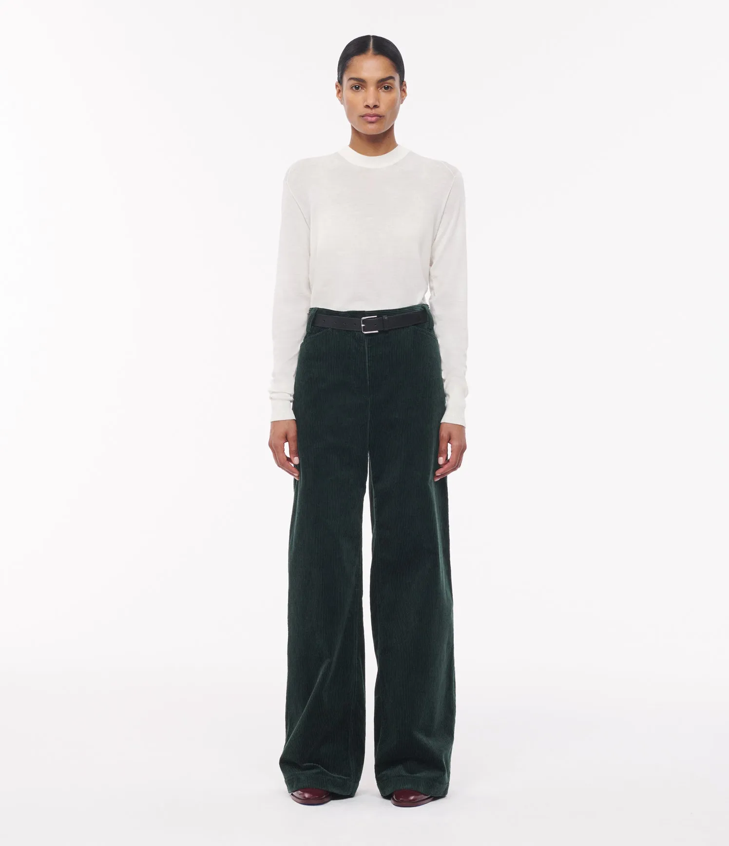 Patch Pocket Corduroy Pant | Pine sold by Another Tomorrow product image thumbnail 3