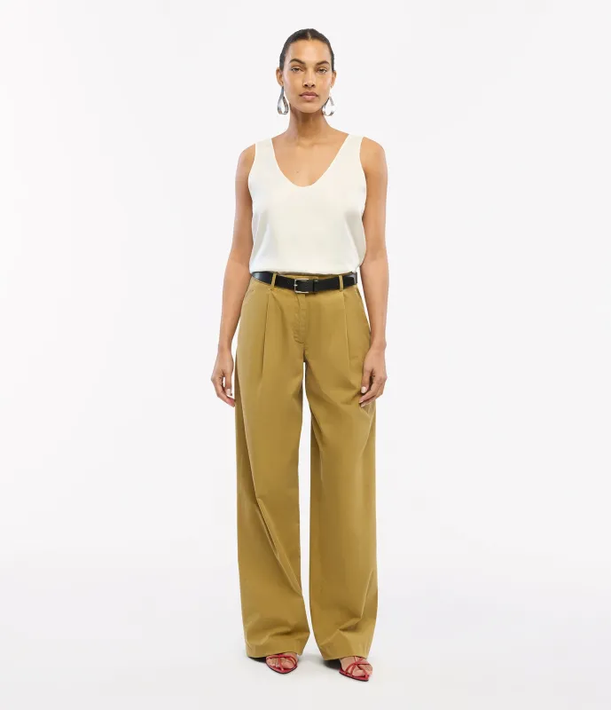 Cotton Relaxed Wide Leg Pant | Thyme made by Another Tomorrow