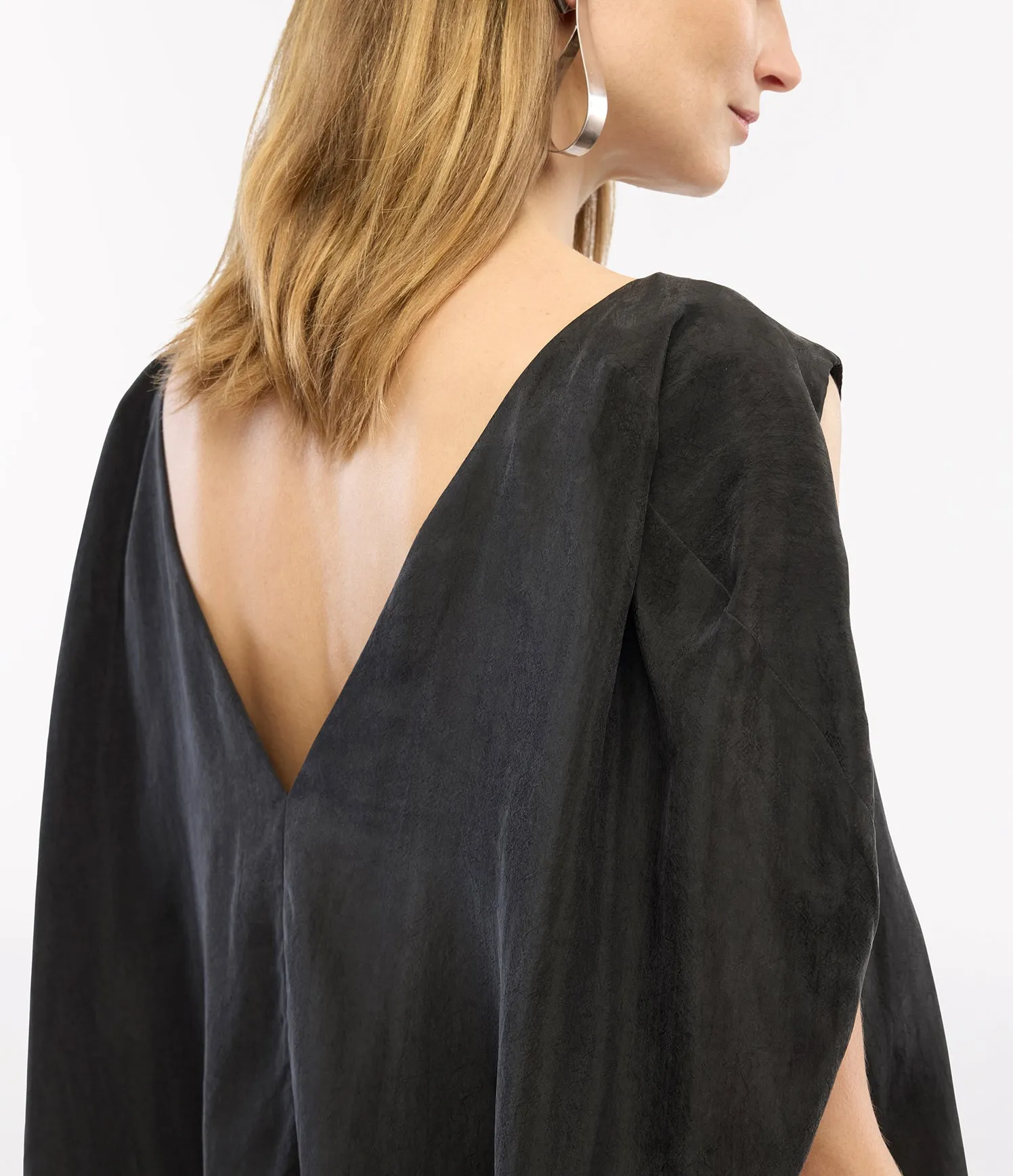 Drawstring Top | Black sold by Another Tomorrow product image thumbnail 4