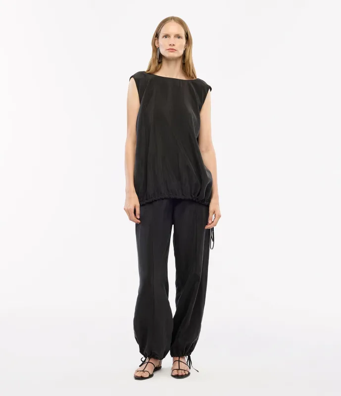 Drawstring Top | Black made by Another Tomorrow