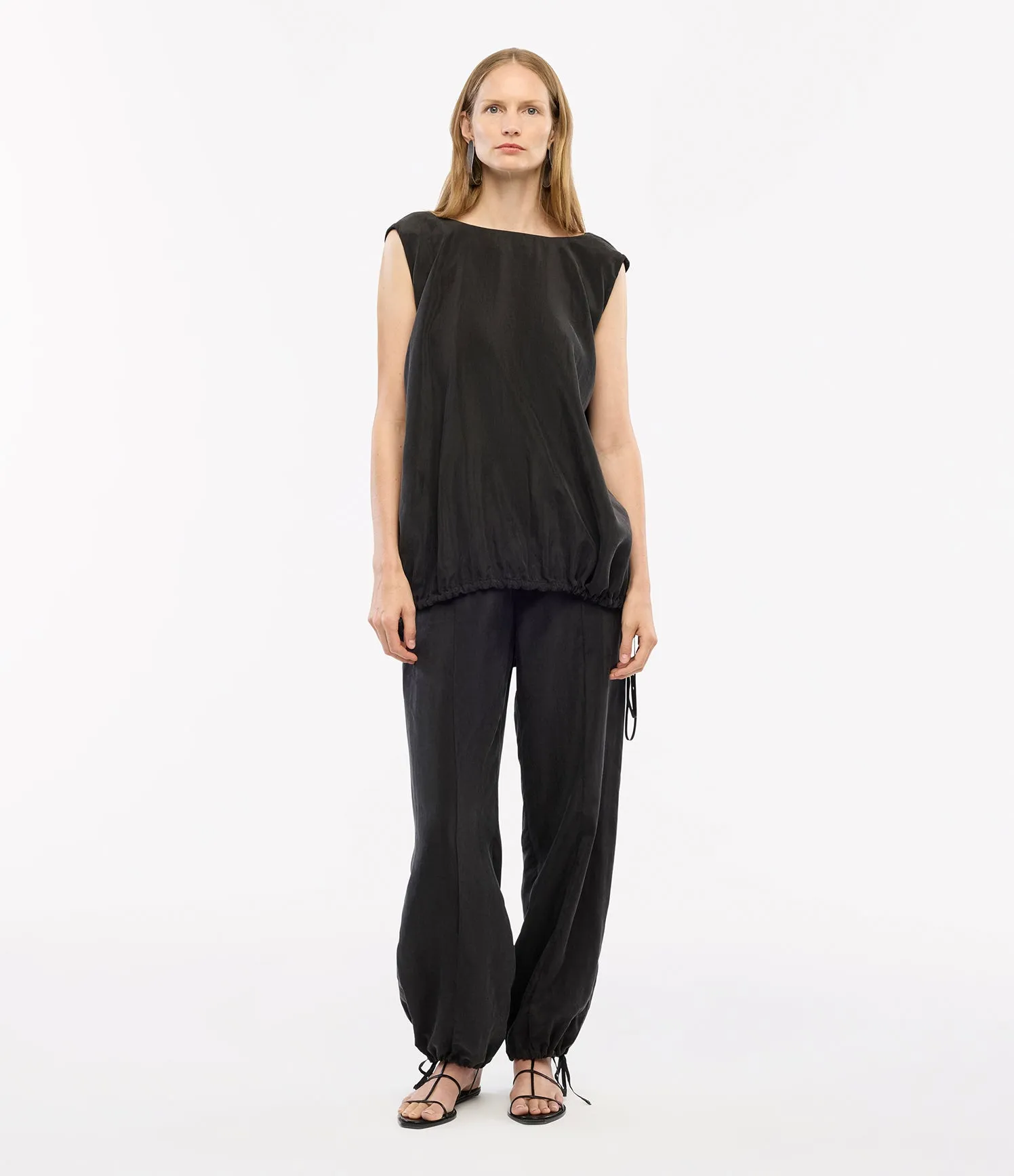 Drawstring Top | Black sold by Another Tomorrow