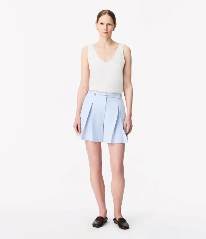 Fluid Pleated Short | French Blue made by Another Tomorrow