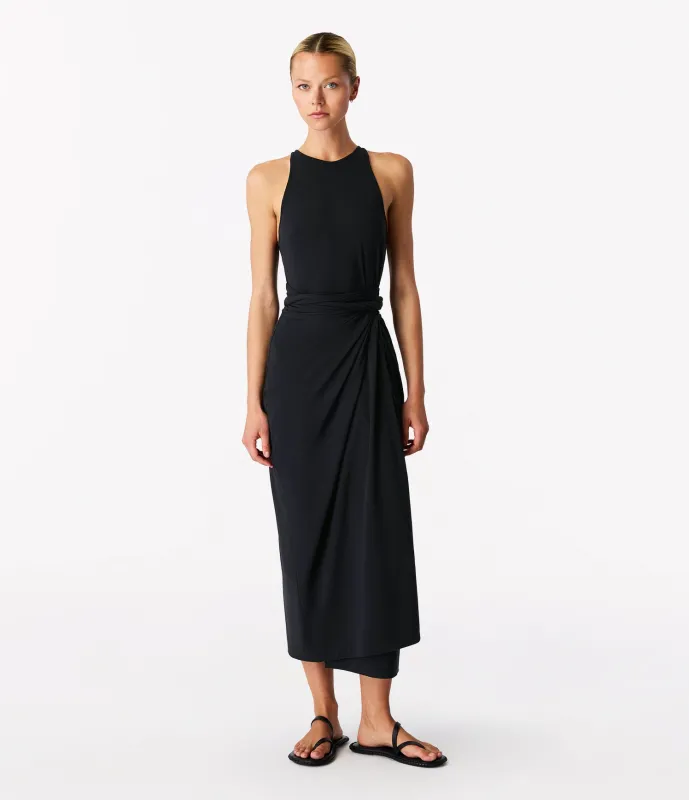 Sarong Tie Dress | Black made by Another Tomorrow