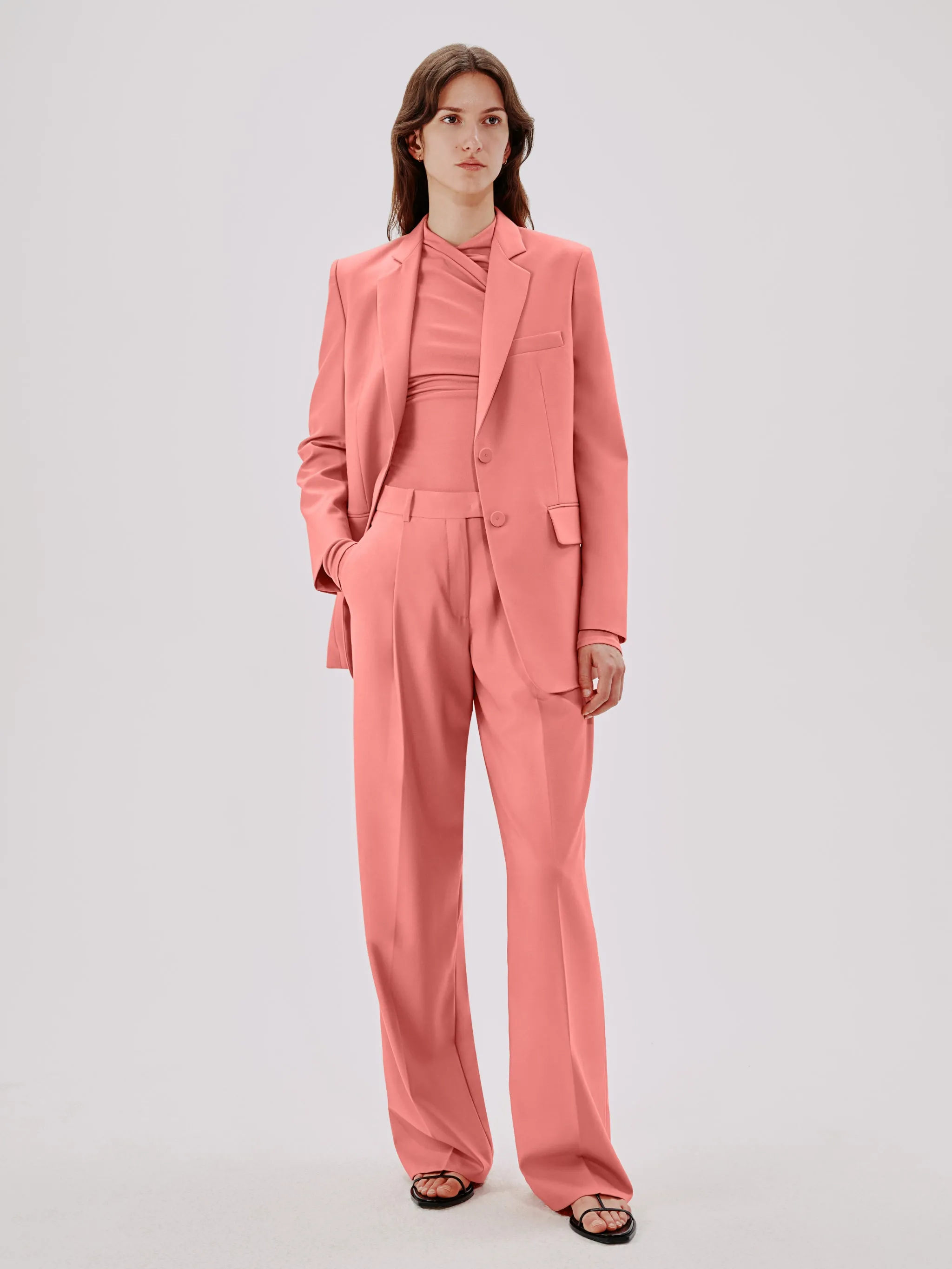 Crossover Neck Top | Pink sold by Another Tomorrow product image thumbnail 4