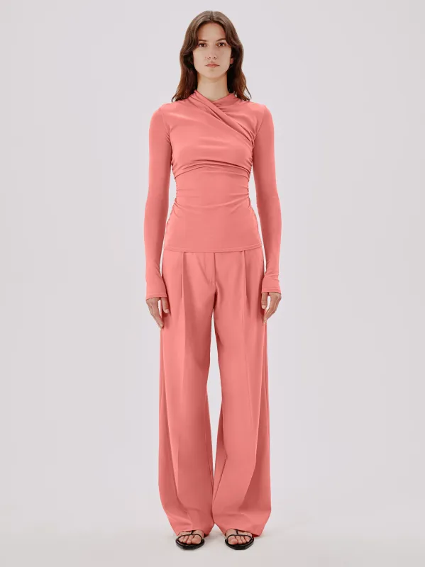 Crossover Neck Top | Pink made by Another Tomorrow