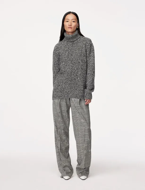 Cashmere Turtleneck | Black/Ivory made by Another Tomorrow