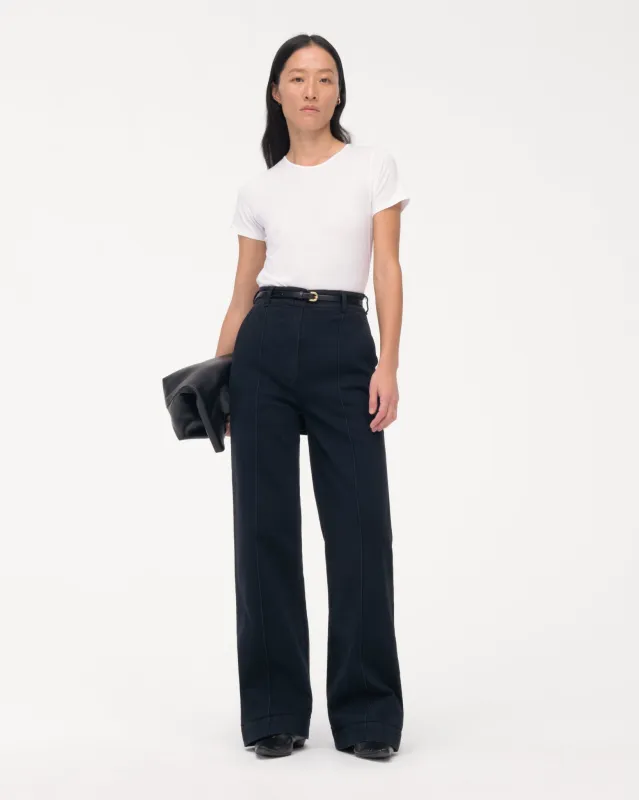 High Waisted Denim Trouser | Overdye Black made by Another Tomorrow