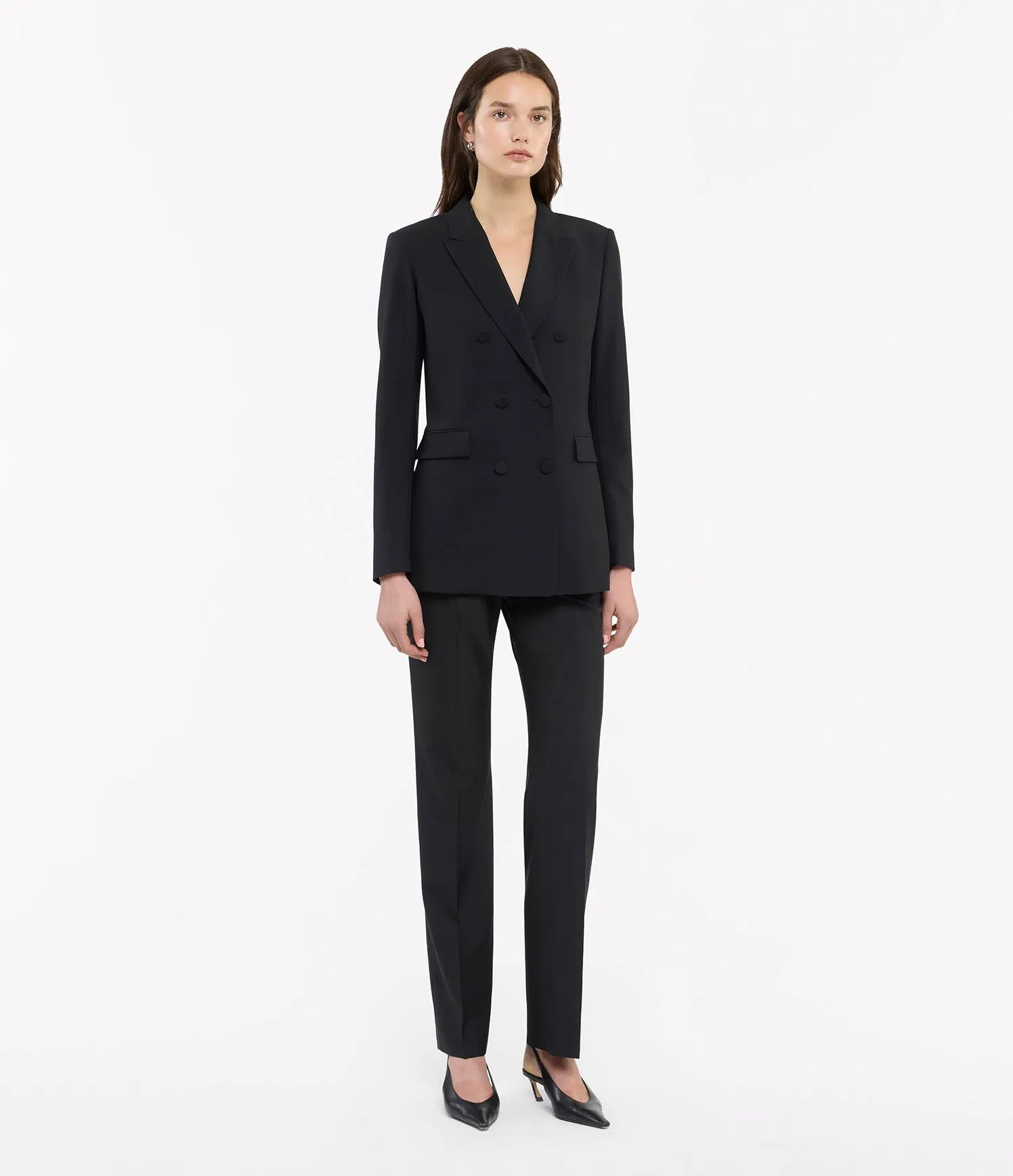 Double-Breasted Jacket | Black sold by Another Tomorrow