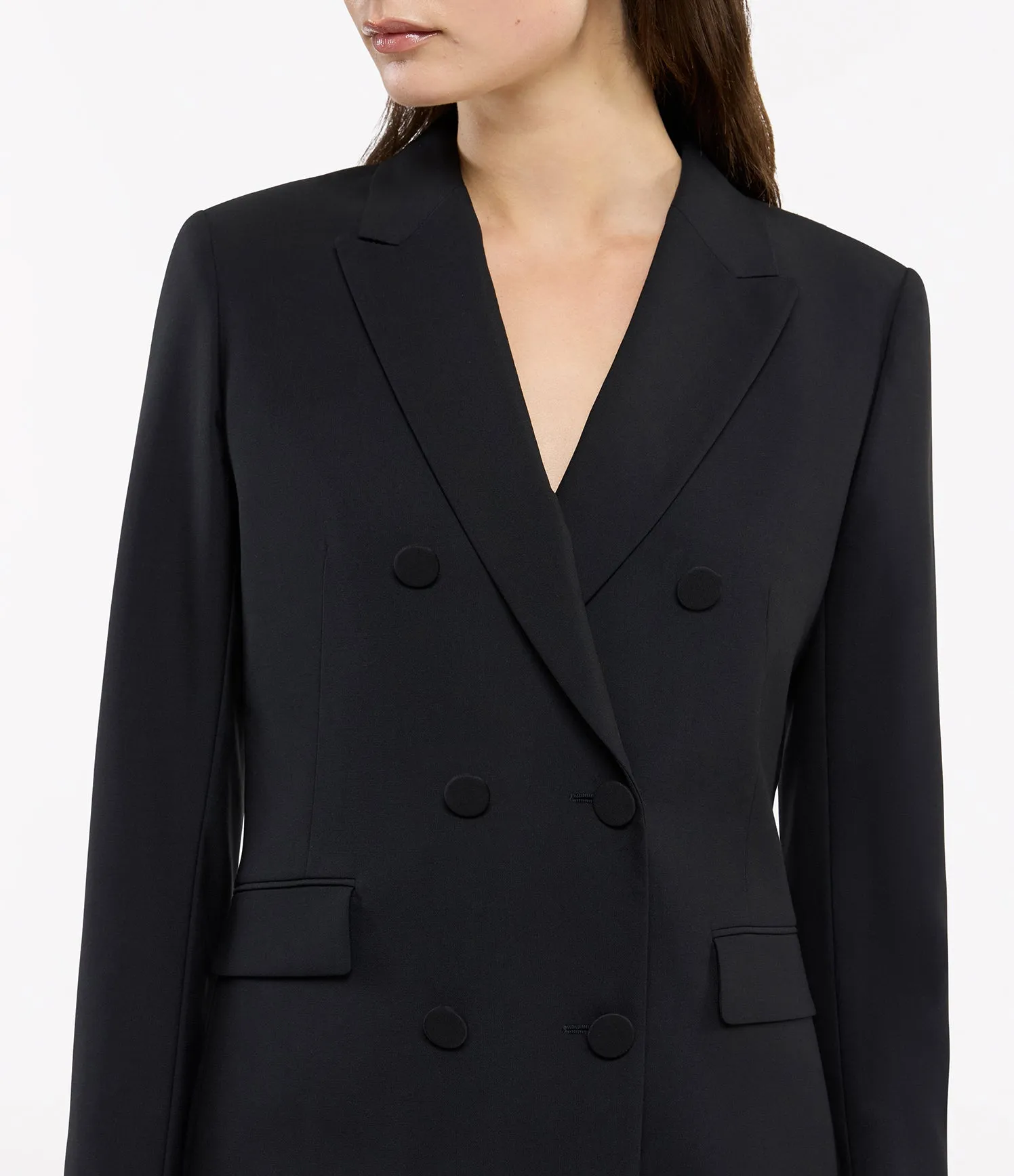 Double-Breasted Jacket | Black sold by Another Tomorrow product image thumbnail 2