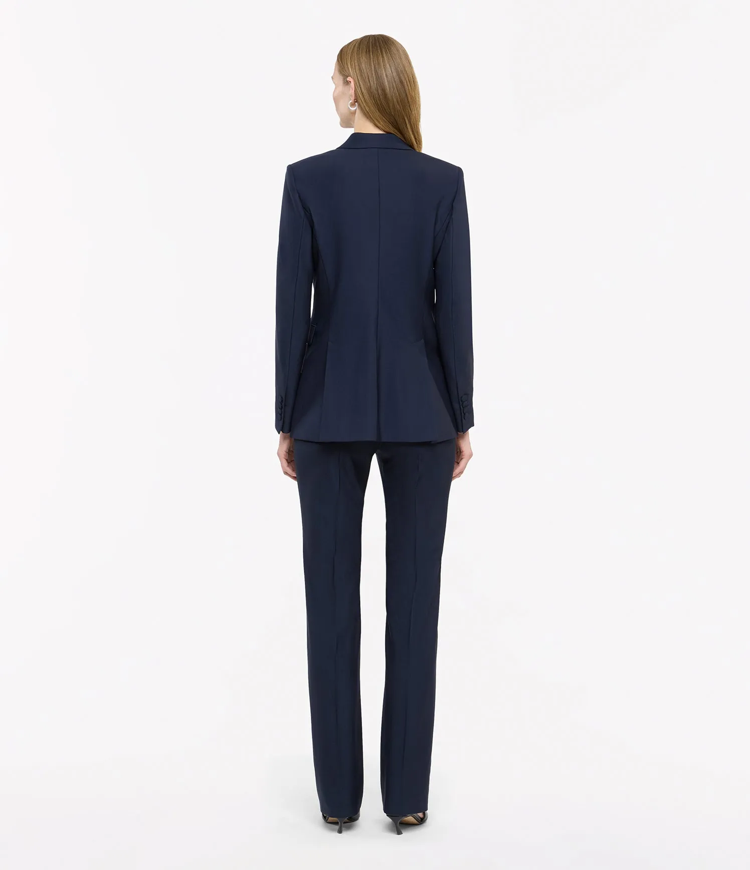 Double-Breasted Jacket | Navy sold by Another Tomorrow product image thumbnail 3