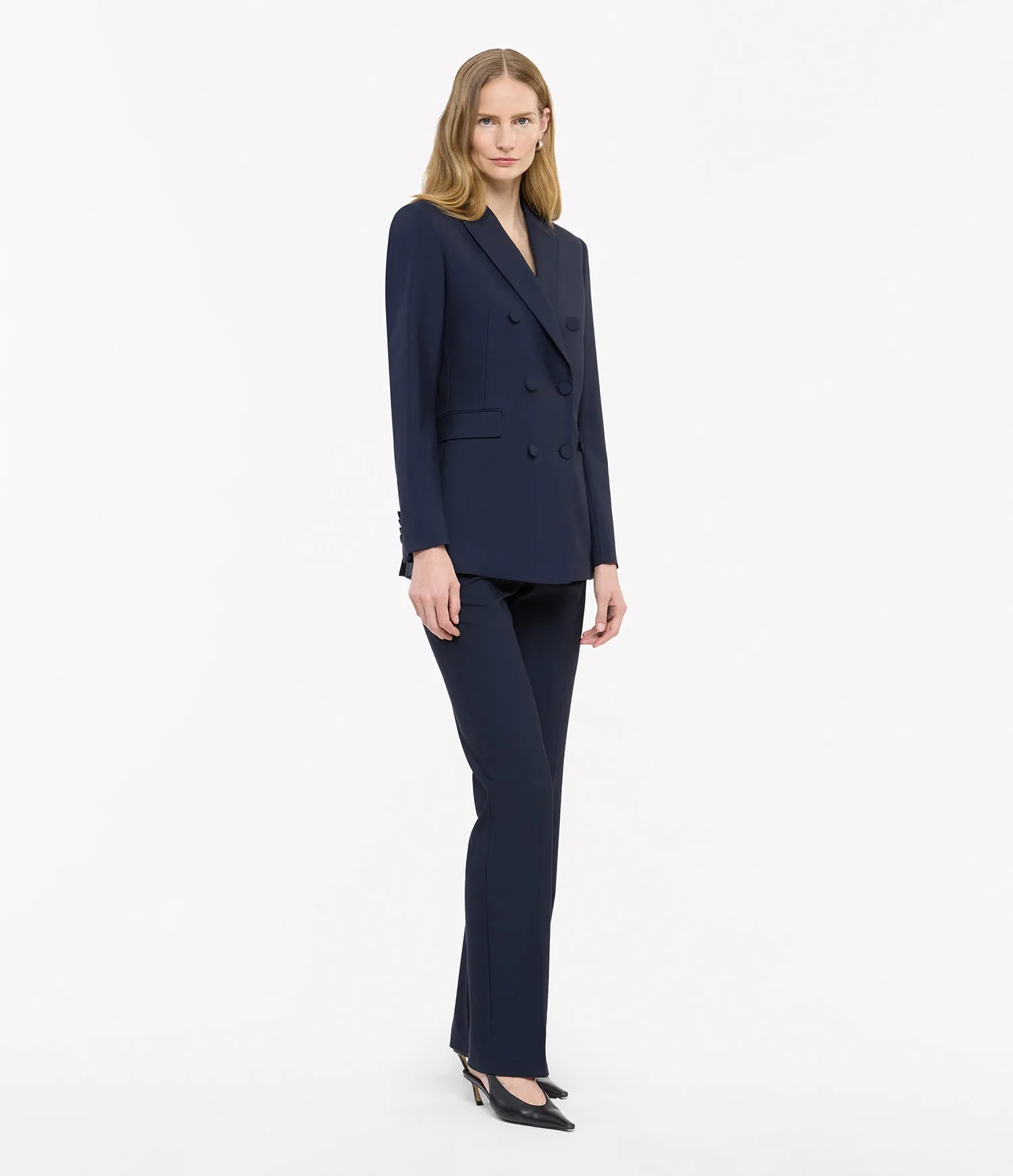 Double-Breasted Jacket | Navy sold by Another Tomorrow
