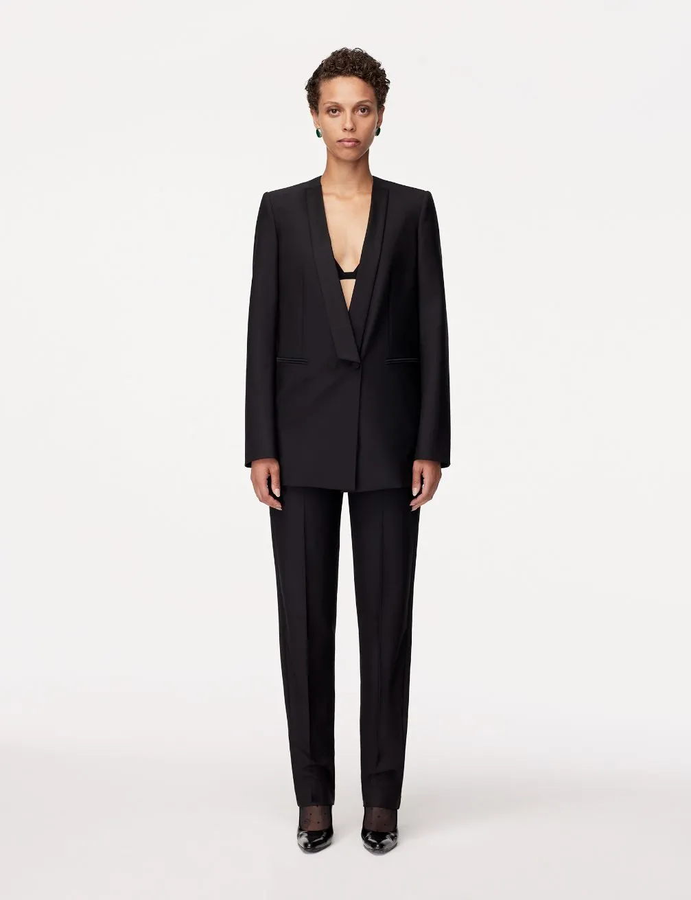 Tuxedo Jacket | Black sold by Another Tomorrow product image thumbnail 2