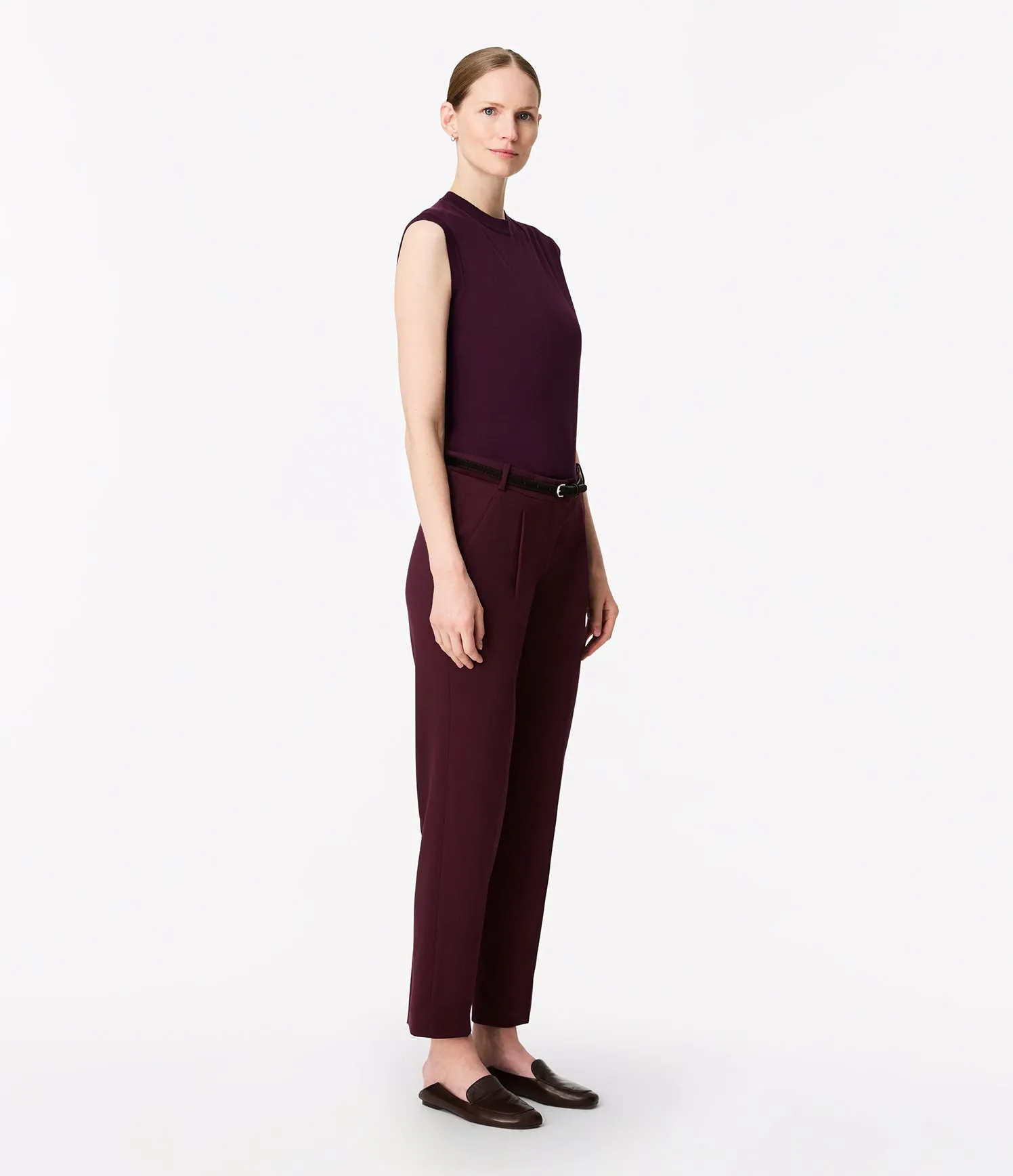Peg Trouser | Plum sold by Another Tomorrow product image thumbnail 2