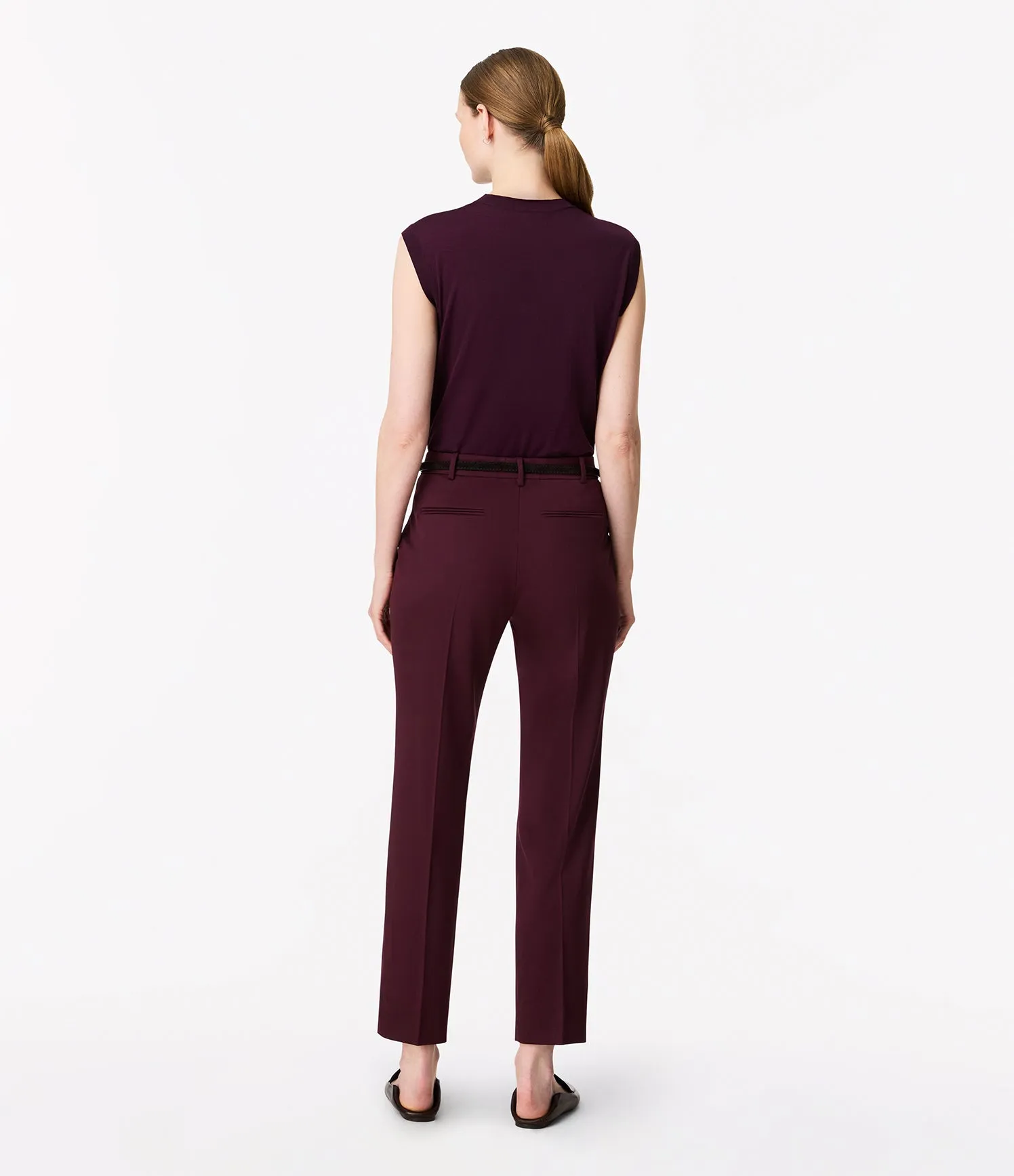 Peg Trouser | Plum sold by Another Tomorrow product image thumbnail 3