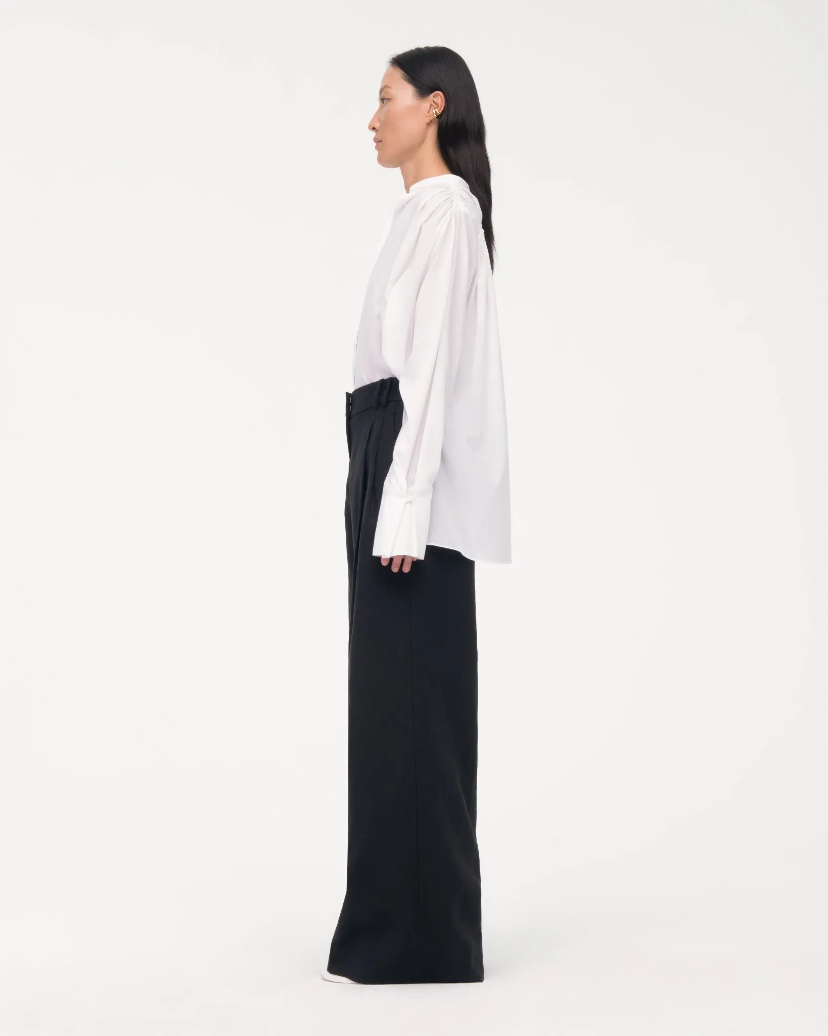 Summer Pleated Trouser | Black sold by Another Tomorrow product image thumbnail 3