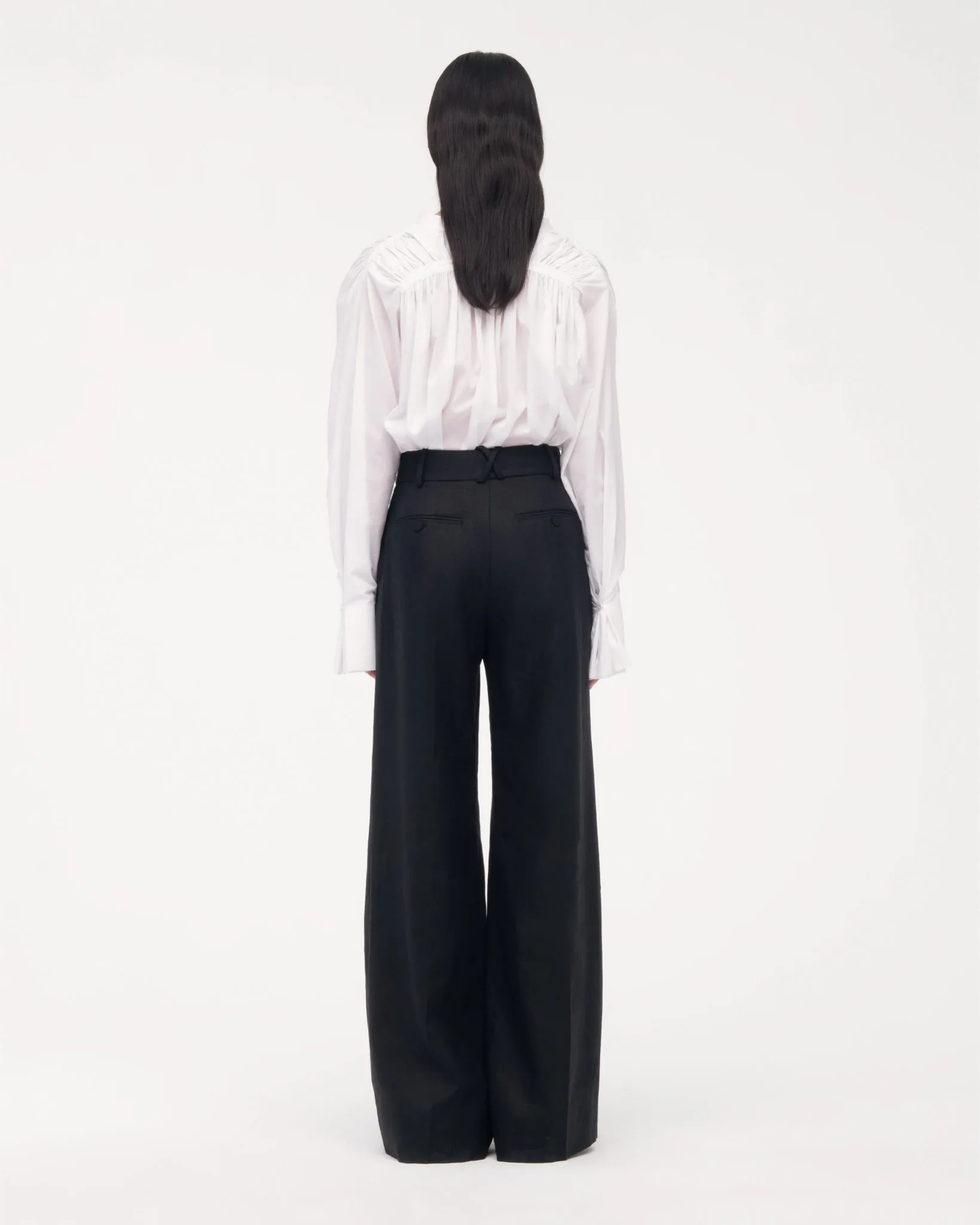 Summer Pleated Trouser | Black sold by Another Tomorrow product image thumbnail 4