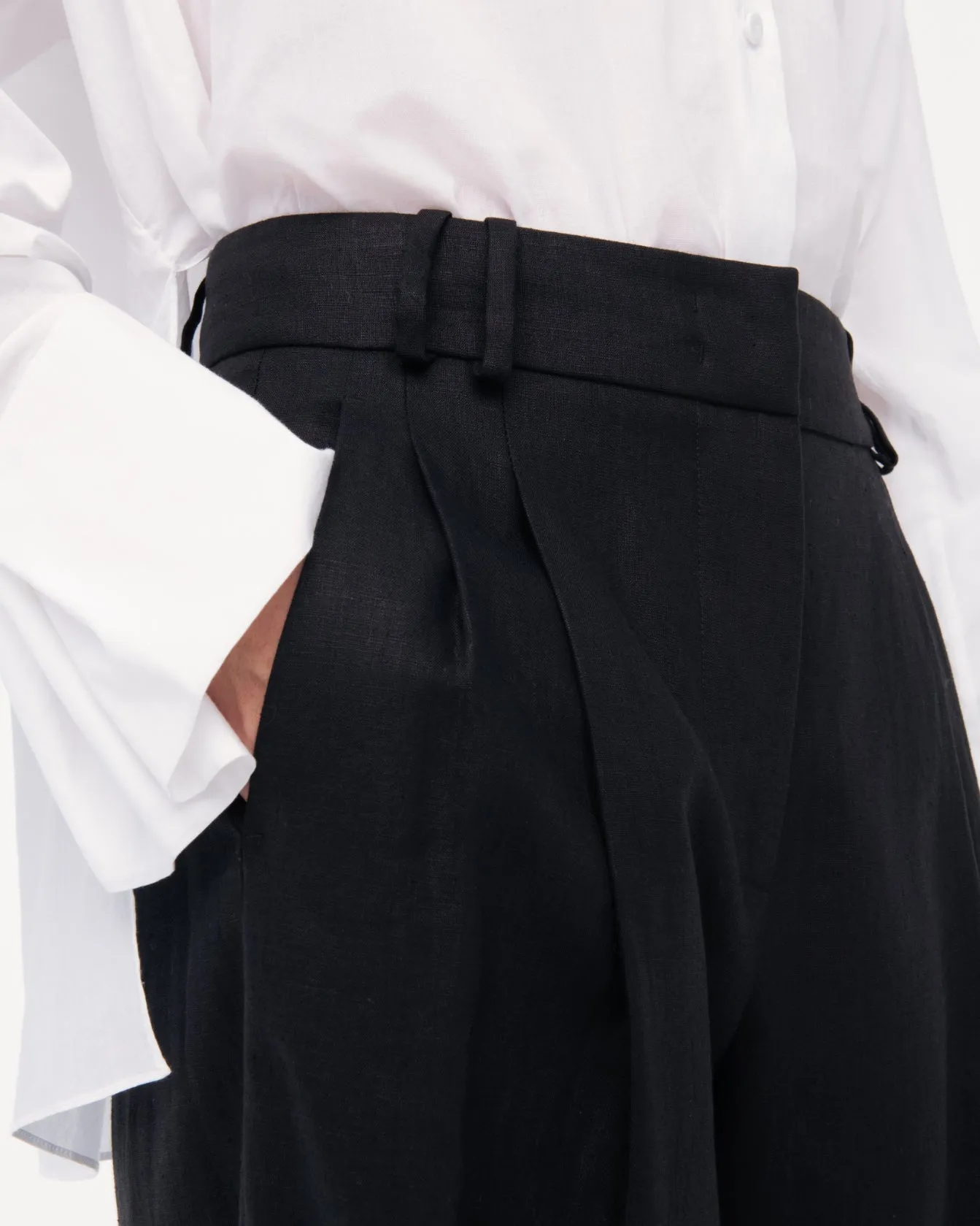 Summer Pleated Trouser | Black sold by Another Tomorrow product image thumbnail 5