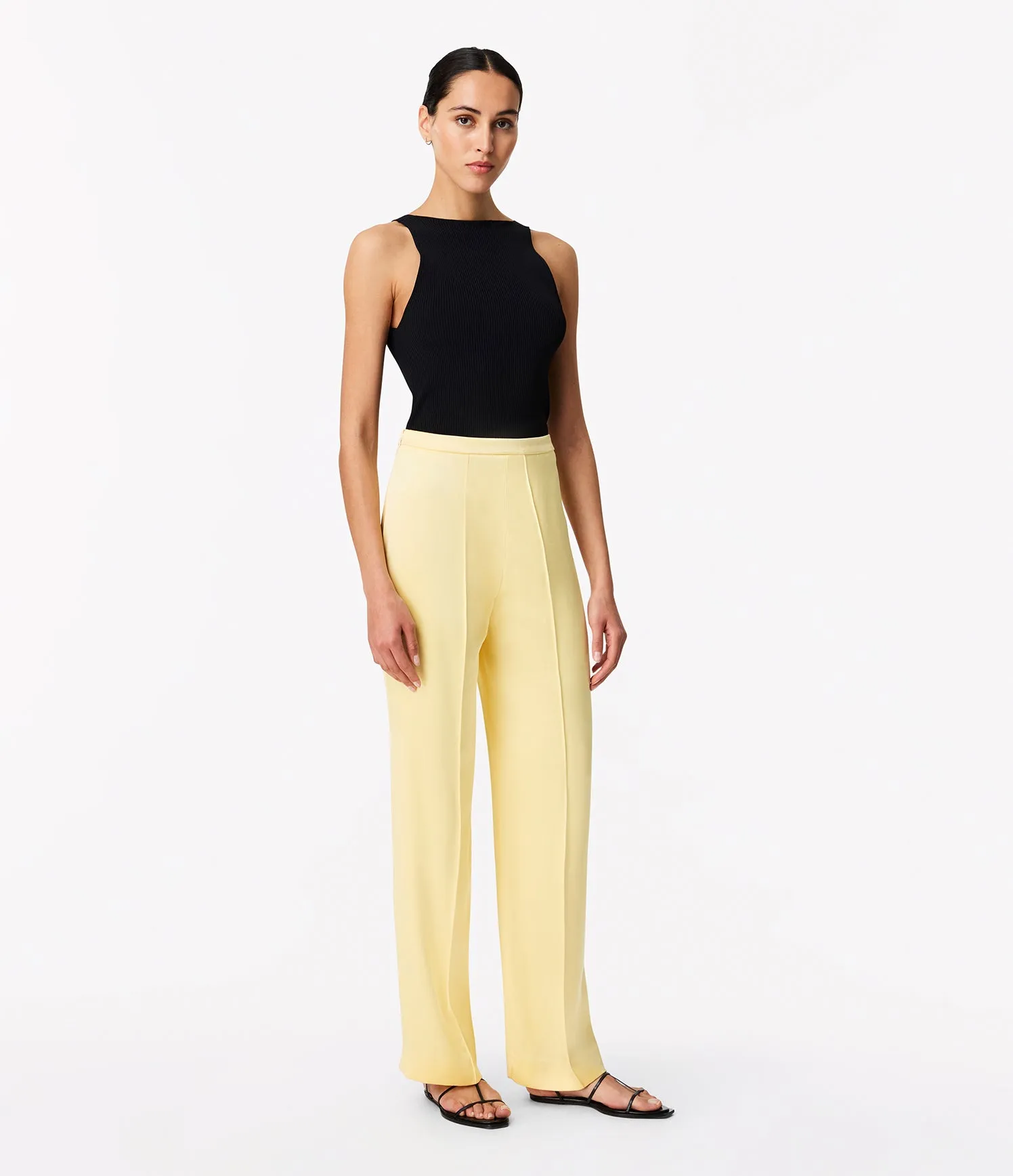 Pintuck Trouser | Daffodil sold by Another Tomorrow product image thumbnail 3
