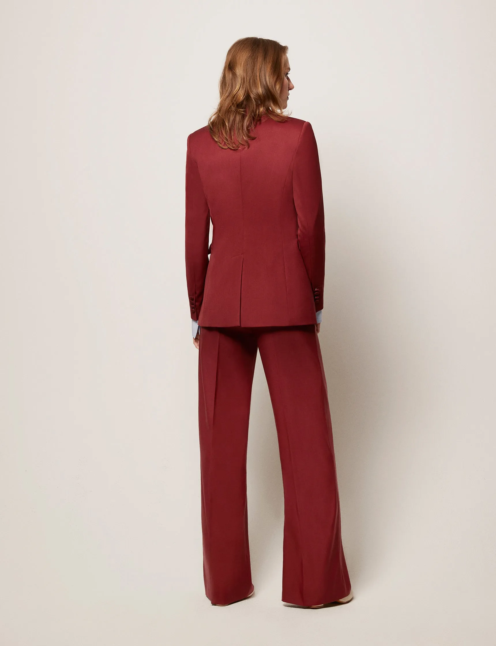 Single Button Jacket - Resale | Maroon sold by Another Tomorrow product image thumbnail 4