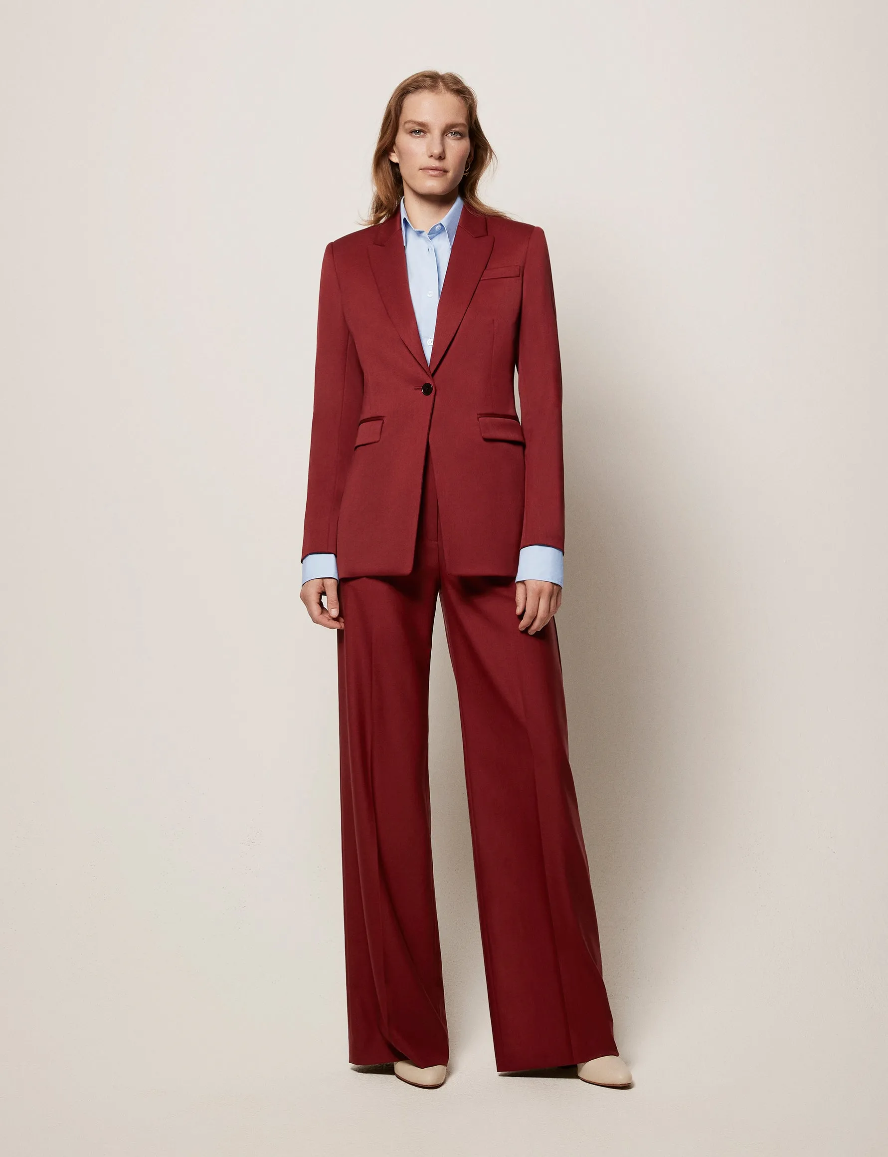 Single Button Jacket - Resale | Maroon sold by Another Tomorrow product image thumbnail 3