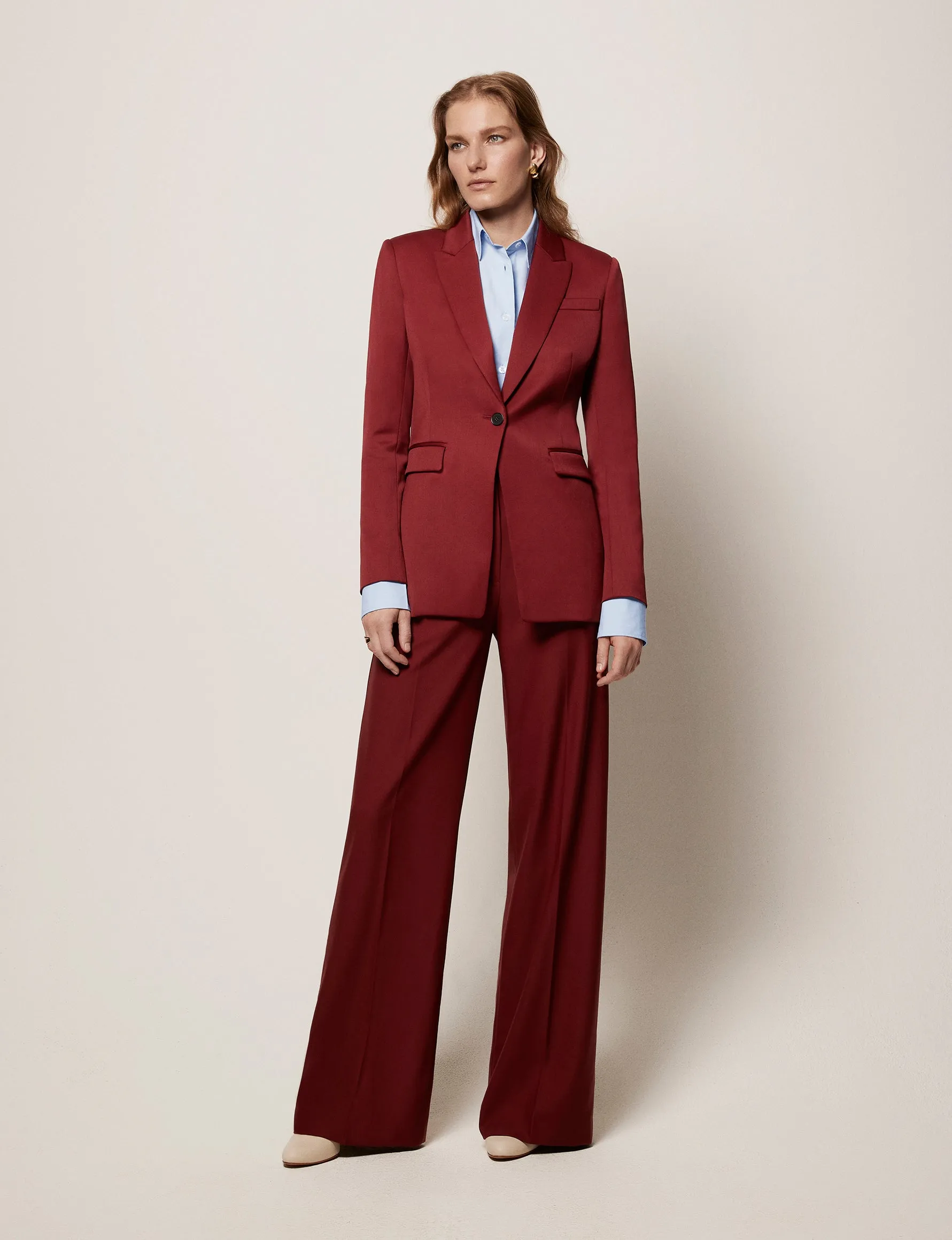 Single Button Jacket - Resale | Maroon sold by Another Tomorrow product image thumbnail 2