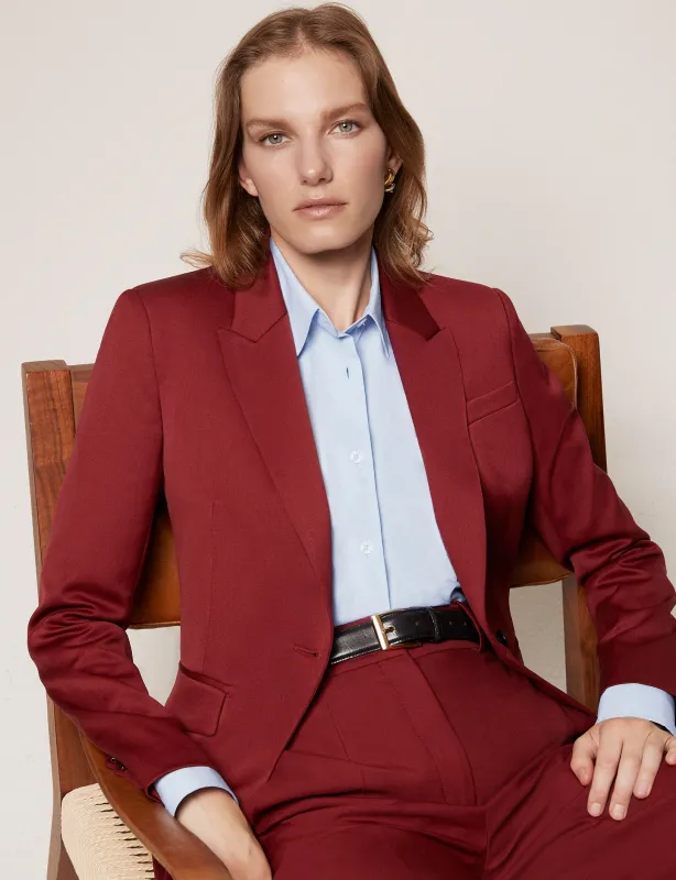 Single Button Jacket - Resale | Maroon made by Another Tomorrow