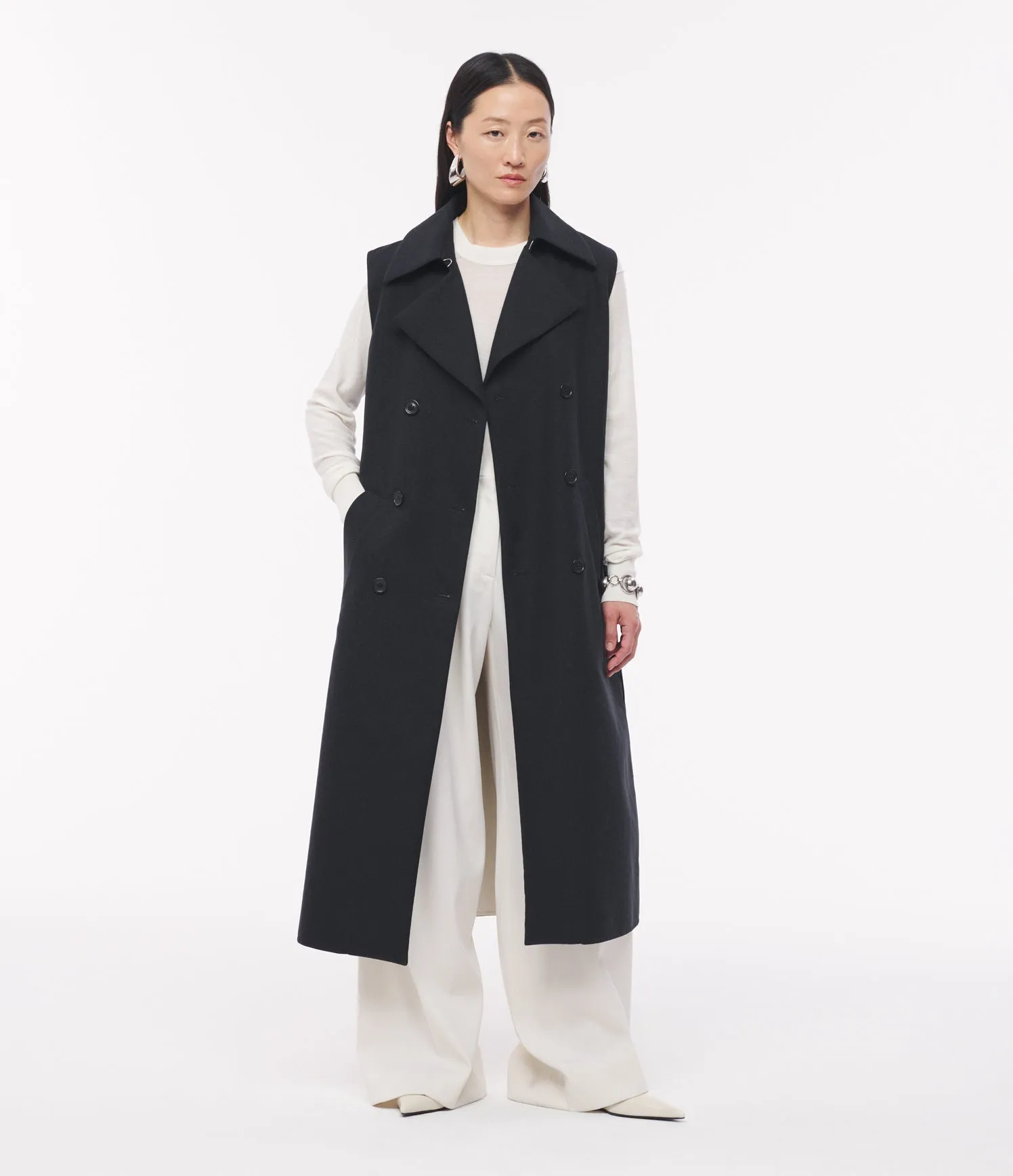 Double Face Convertible Trench - Resale | Olive/Black sold by Another Tomorrow product image thumbnail 2