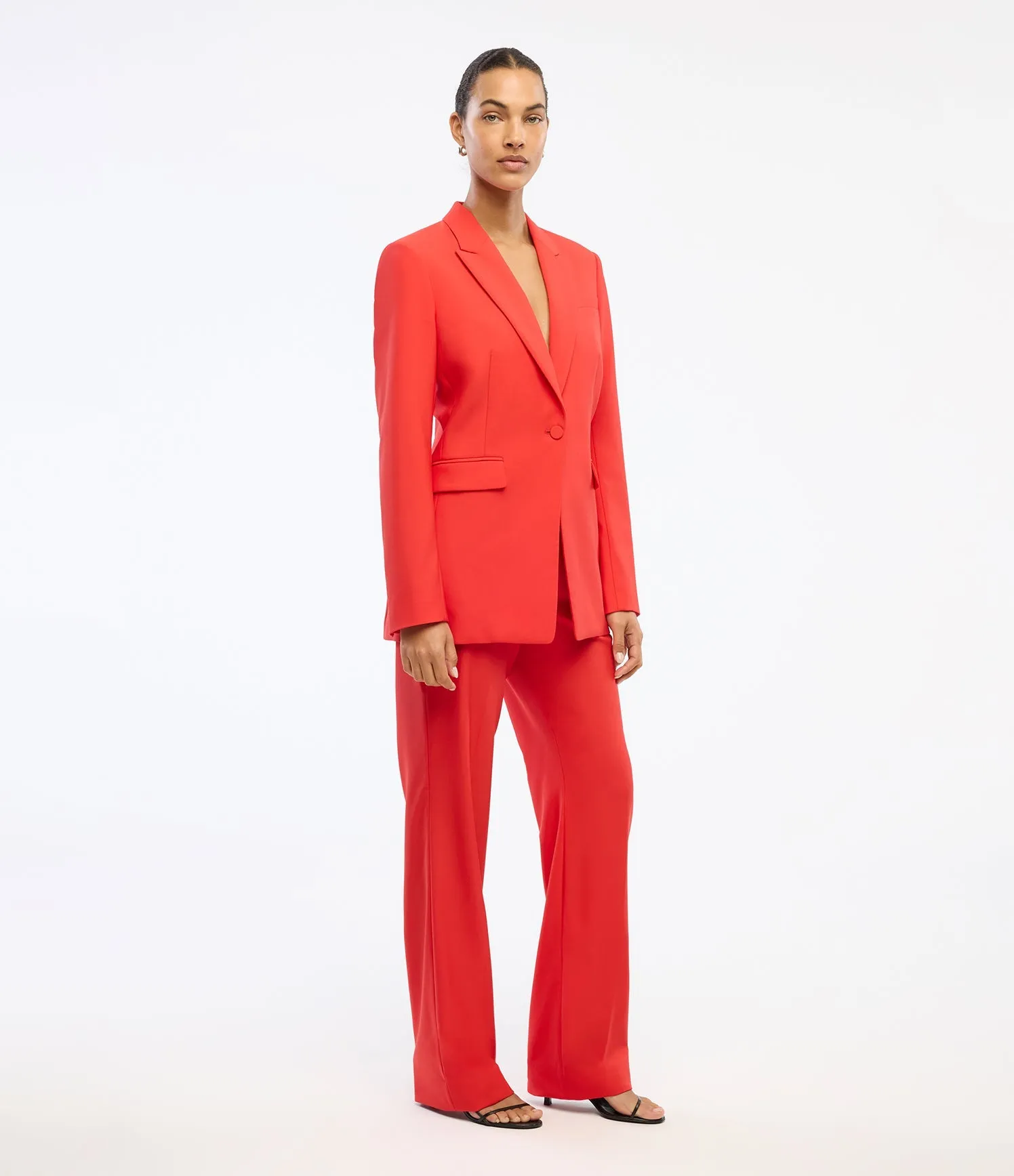 Single Button Jacket - Resale | Fire Red sold by Another Tomorrow product image thumbnail 2