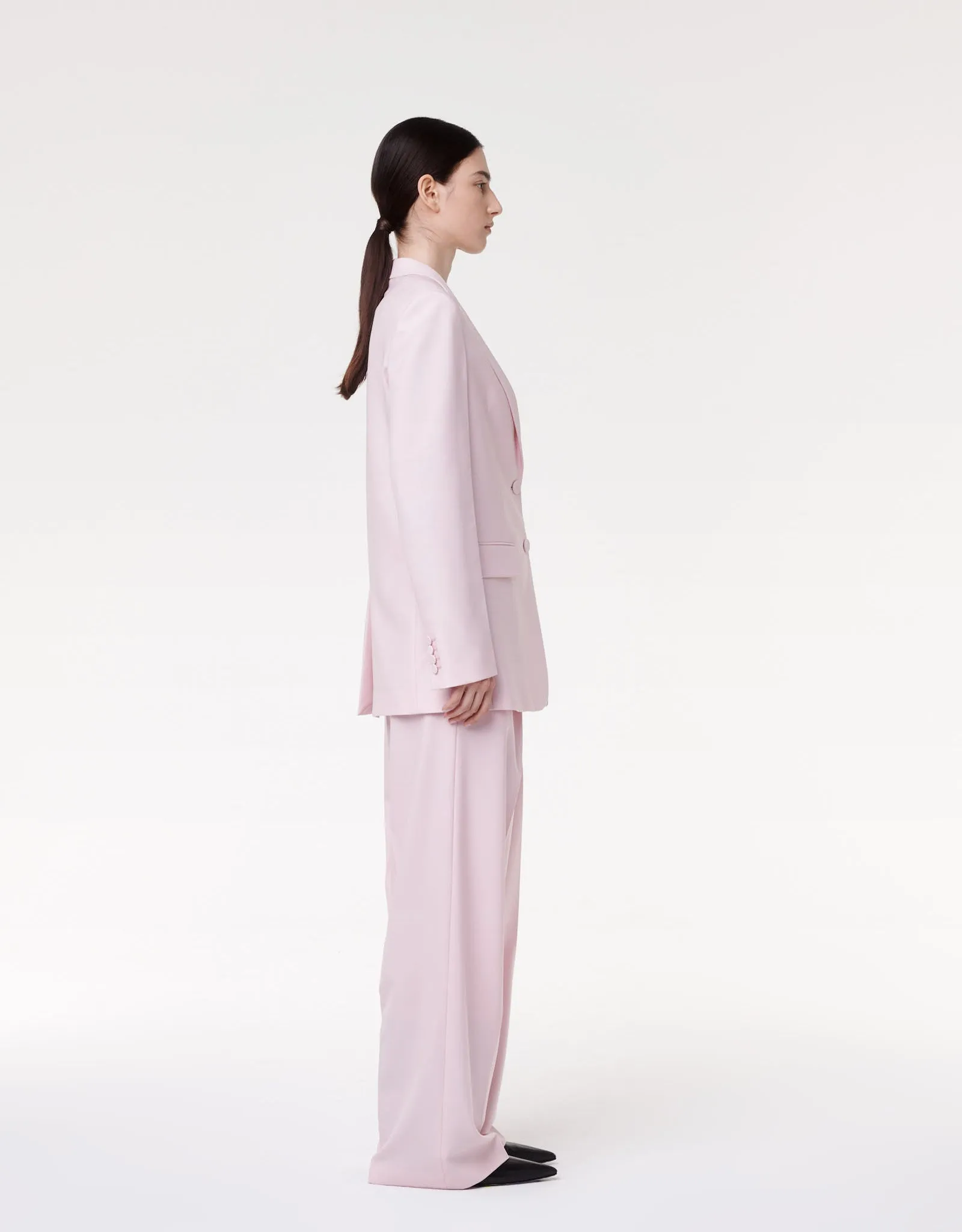 Oversized Blazer | Pink sold by Another Tomorrow product image thumbnail 3