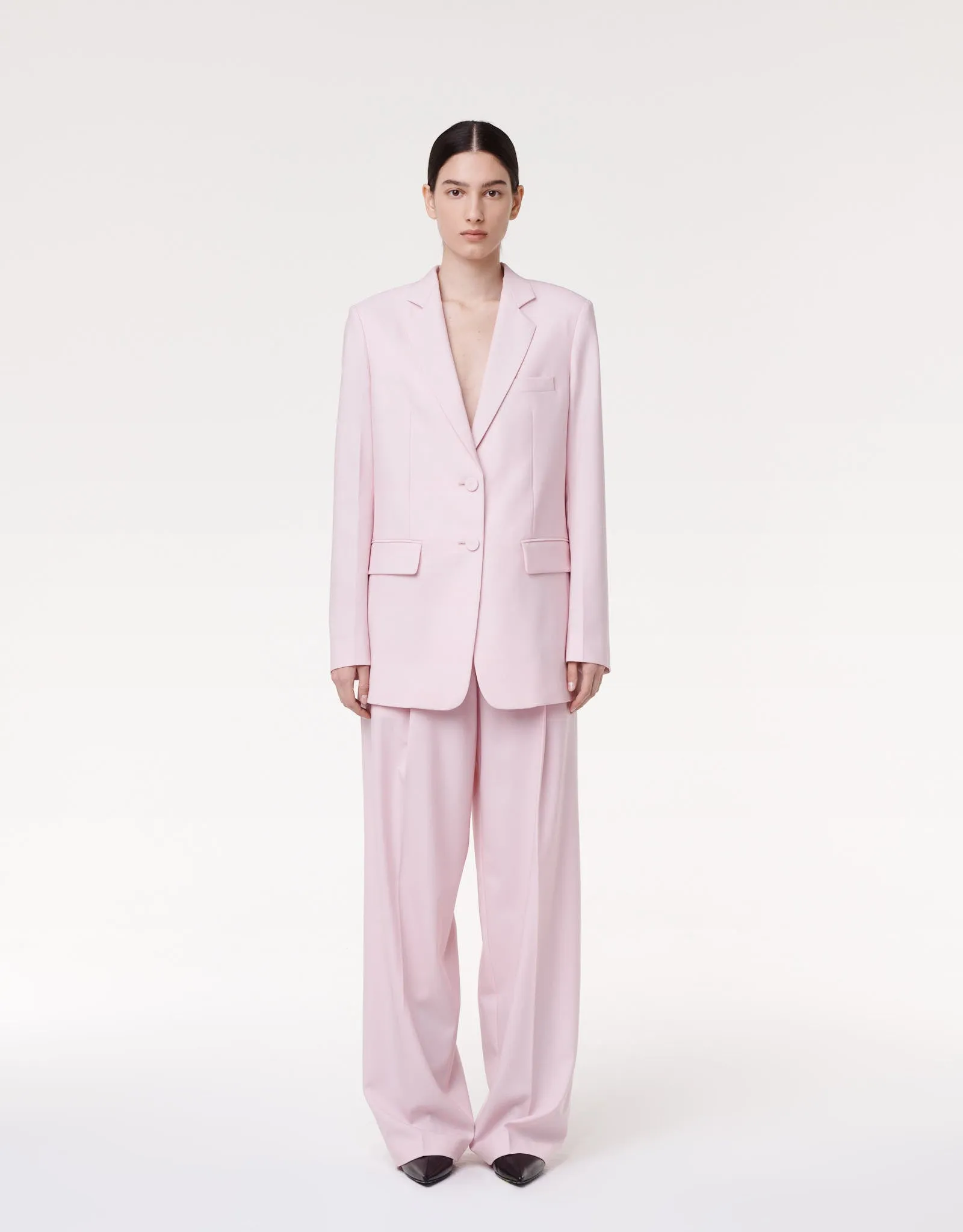 Oversized Blazer | Pink sold by Another Tomorrow product image thumbnail 2