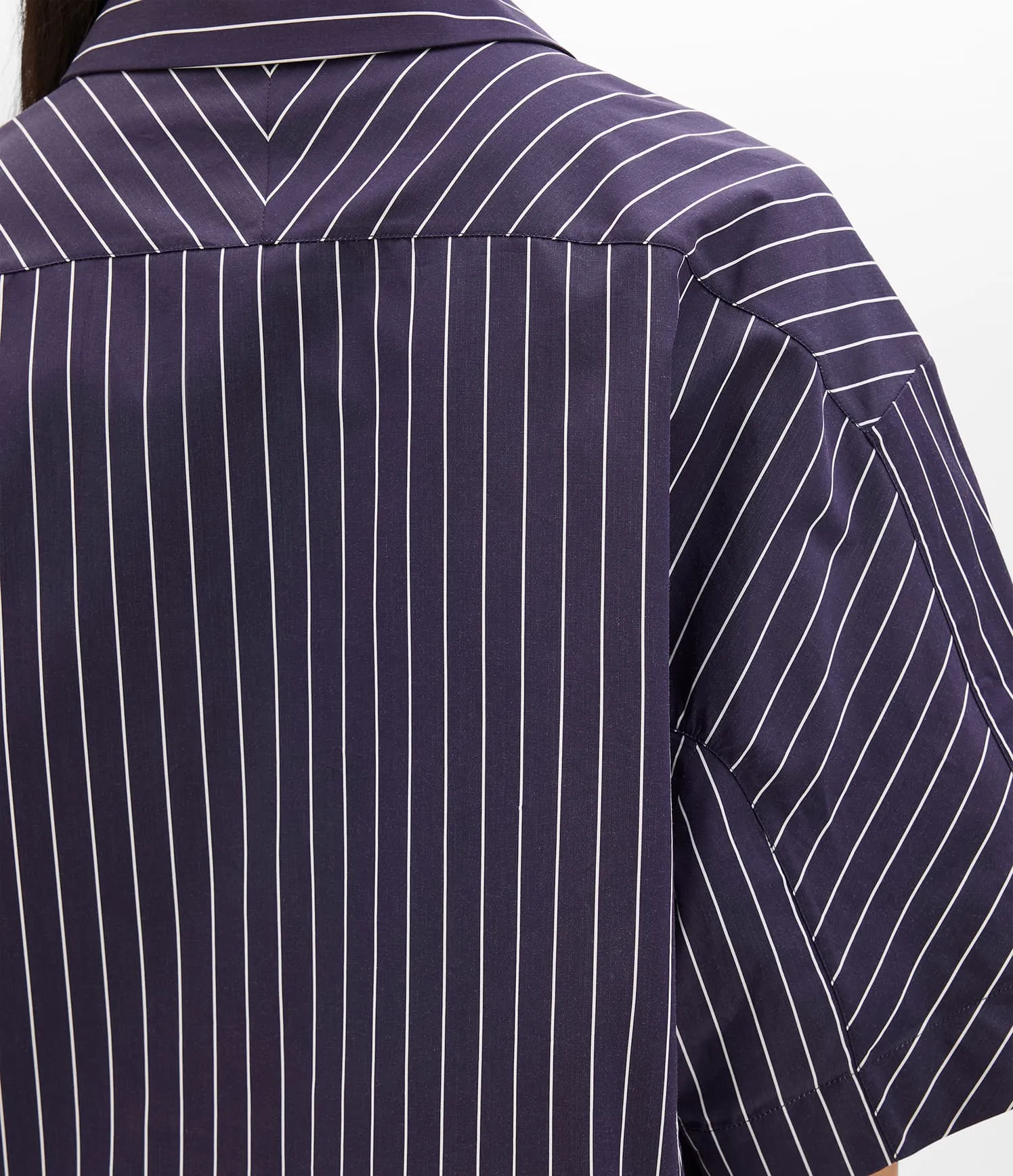 Short Sleeve Shirt | Navy/White Stripe sold by Another Tomorrow product image thumbnail 2